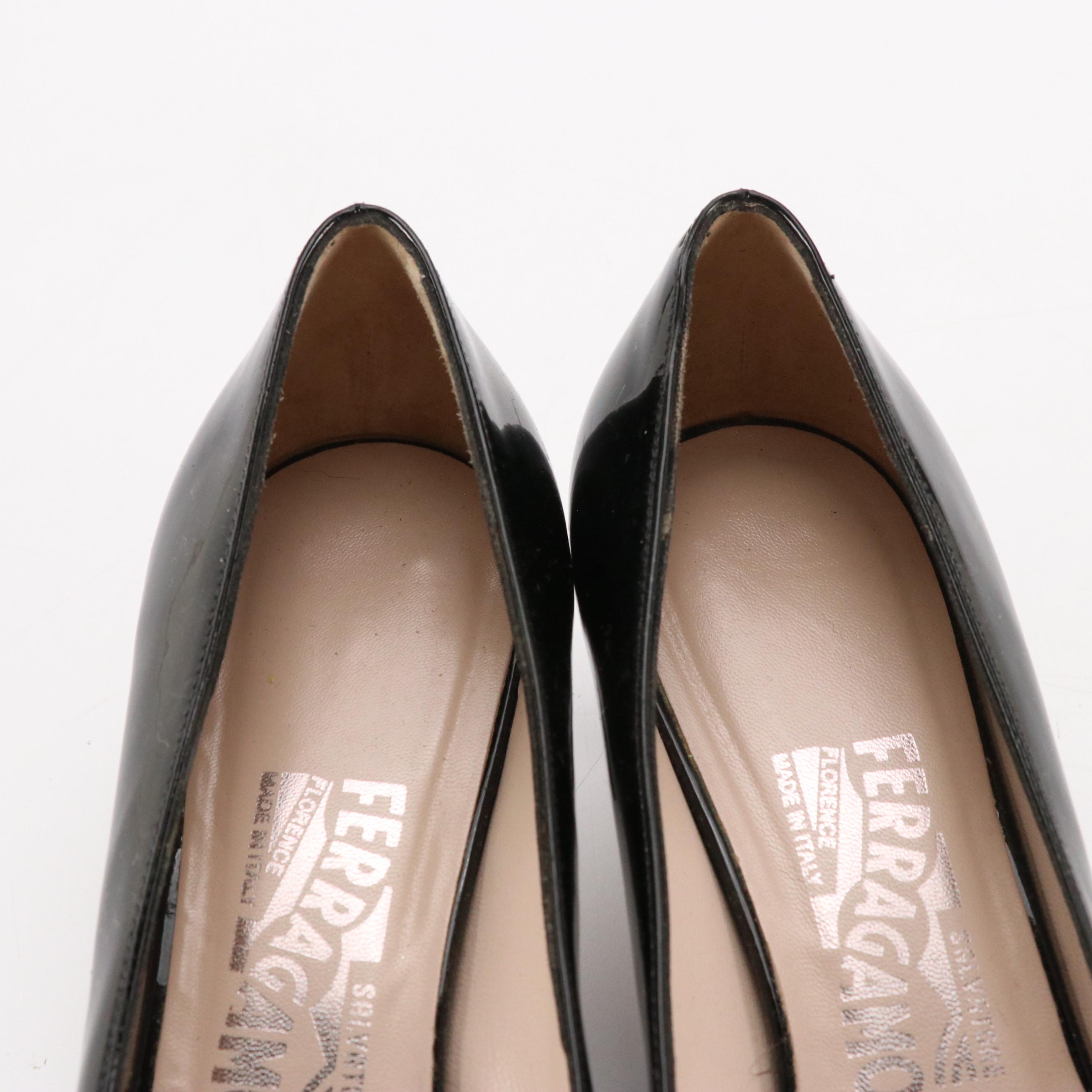 Salvatore Ferragamo Distinta Pumps, Stubbs & Wootton Linen Slippers with Boxes