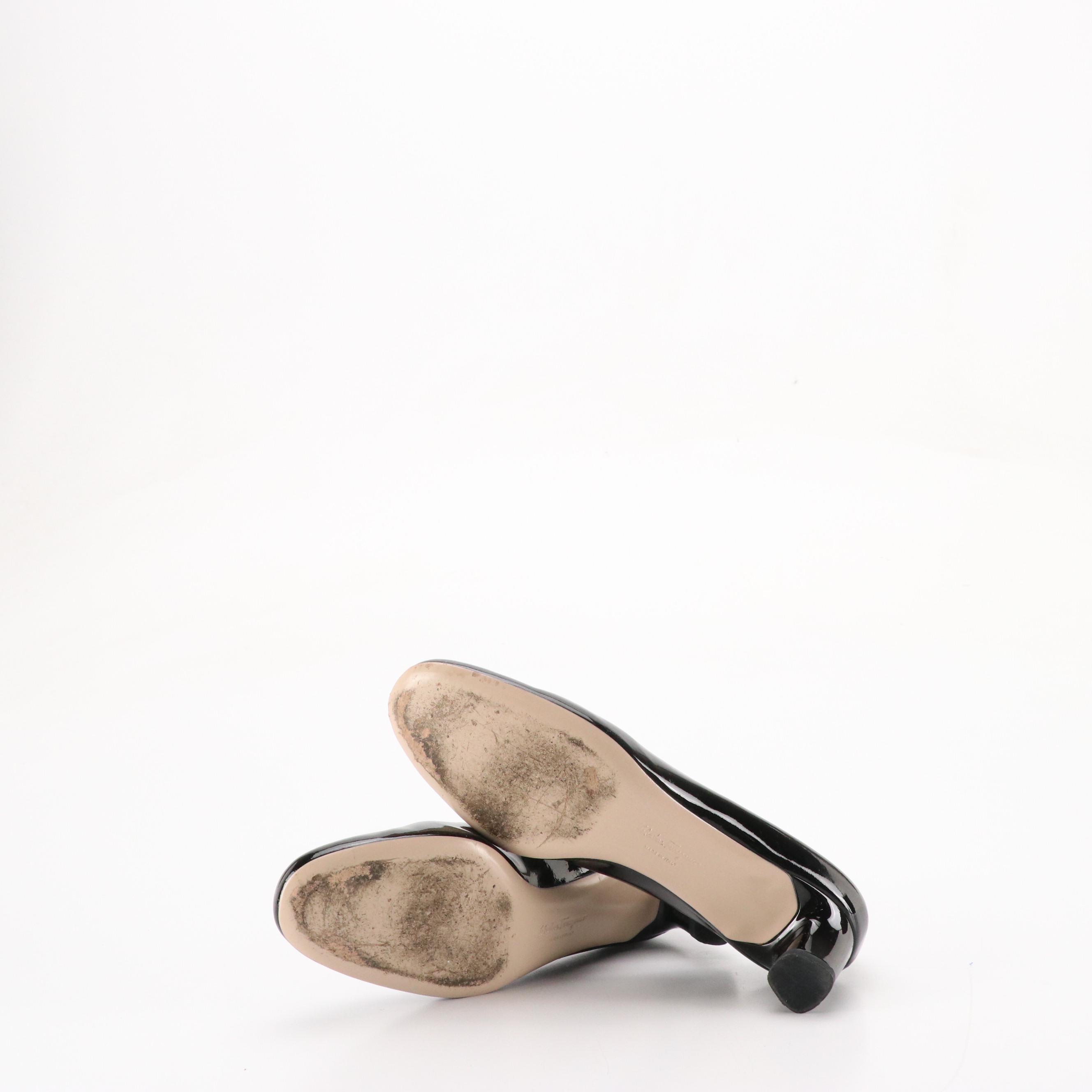 Salvatore Ferragamo Distinta Pumps, Stubbs & Wootton Linen Slippers with Boxes