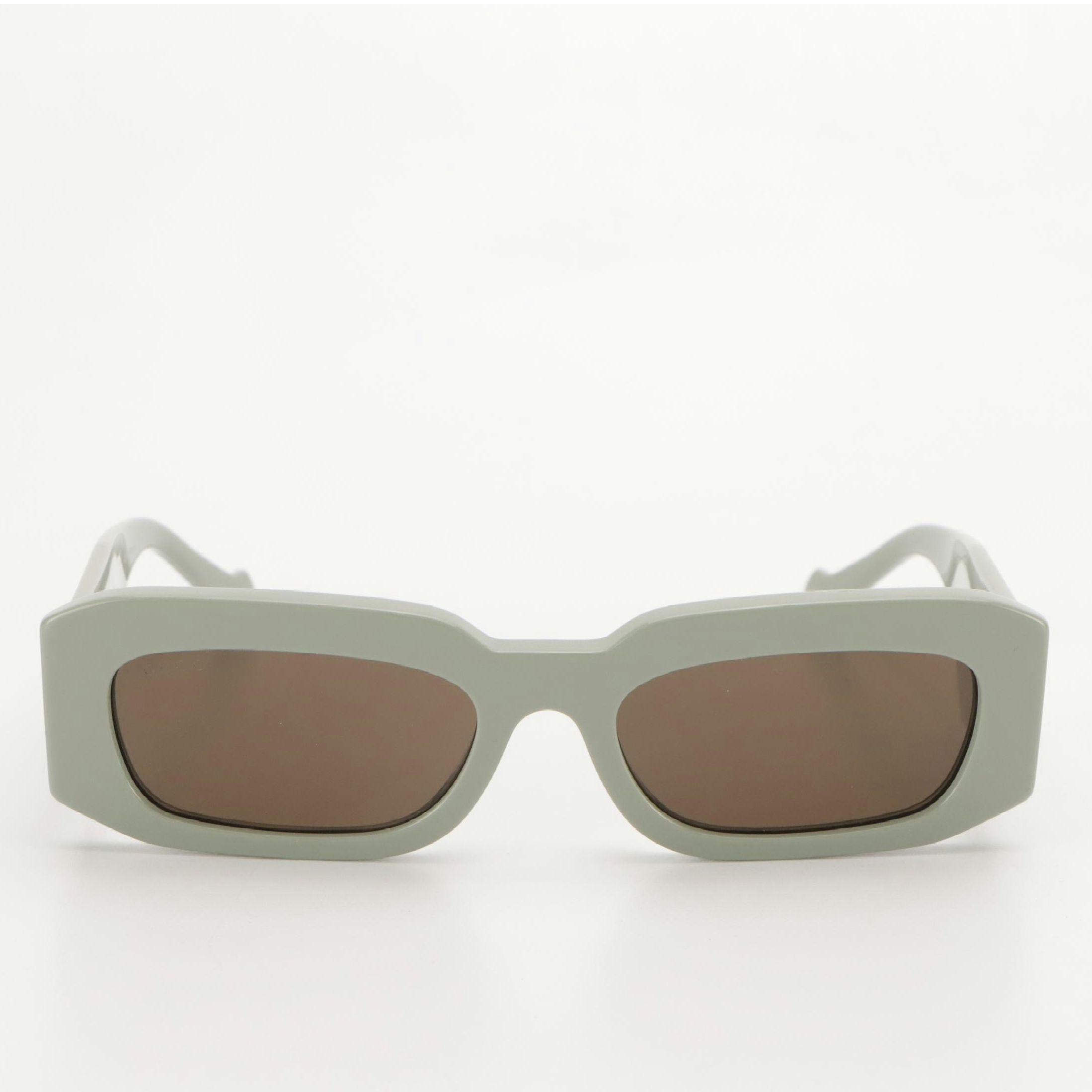 Gucci GG1426S Green Rectangular Sunglasses with Case