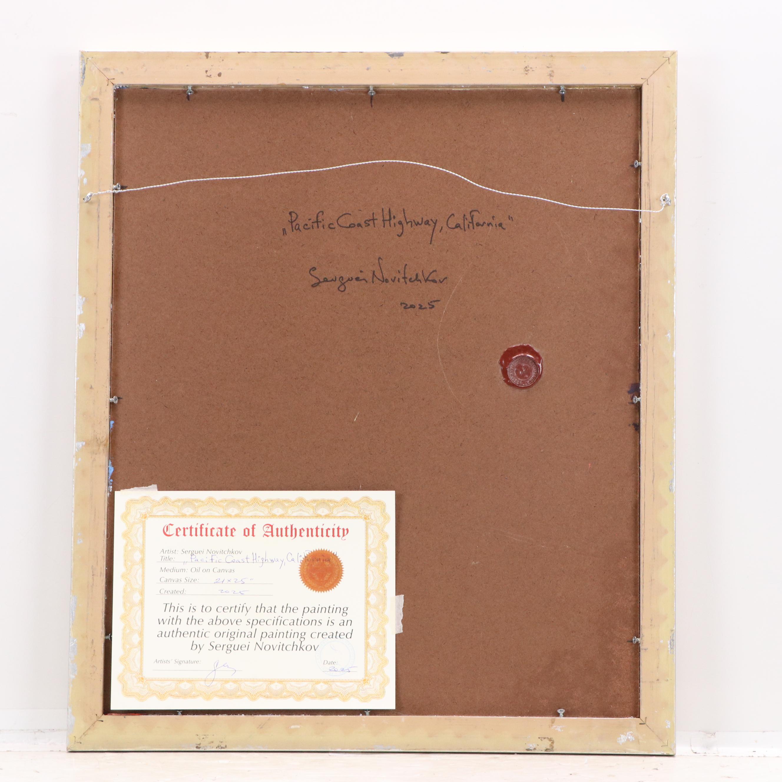 Serguei Novitchkov Oil Painting "Pacific Coast Highway, California," 2025