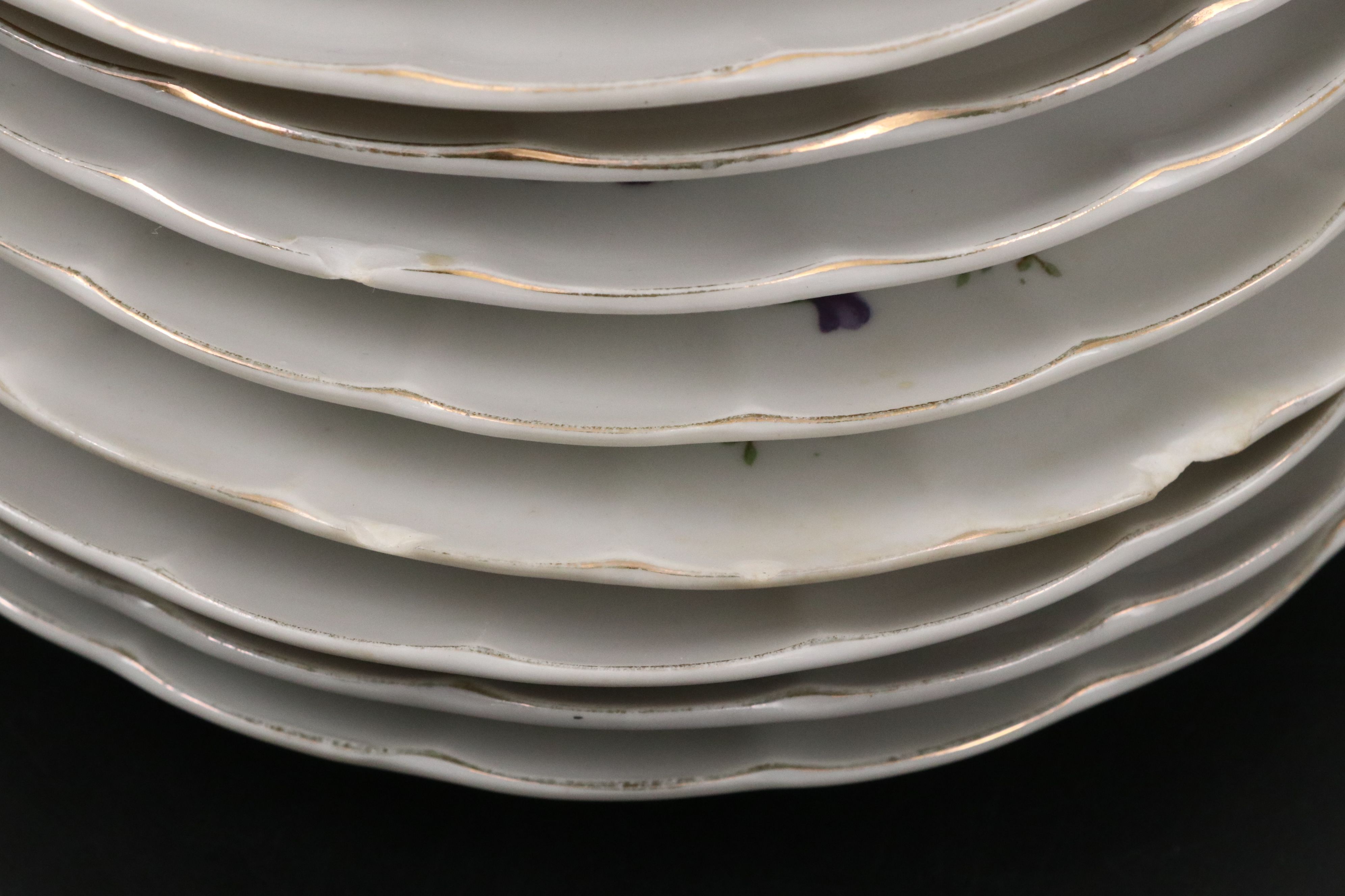 Ceriart and Other White Ceramic Serveware with Porcelain Floral Oyster Plates