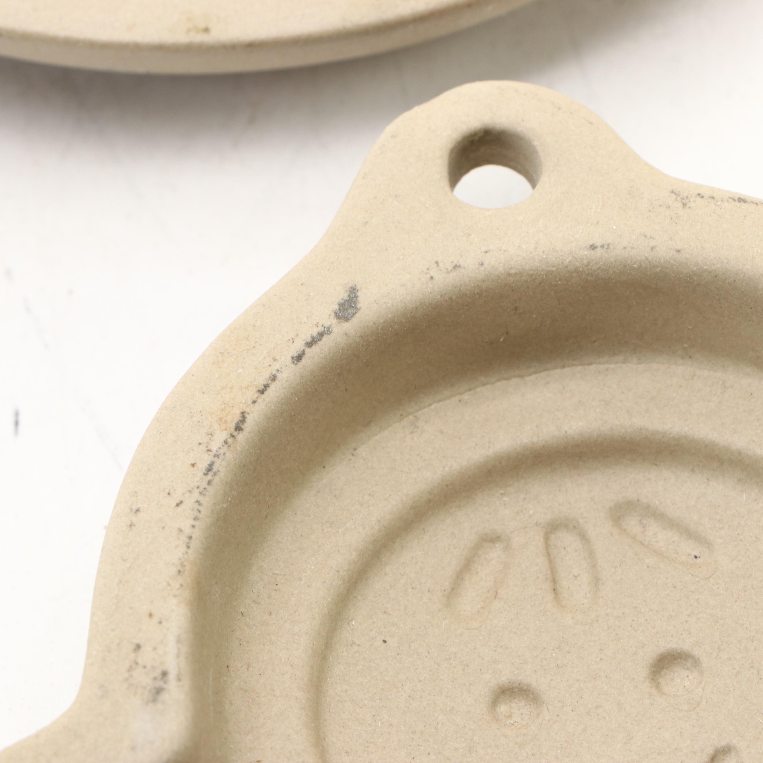 Longaberger and The Pampered Chef Stoneware Cookie Molds and Baking Dishes