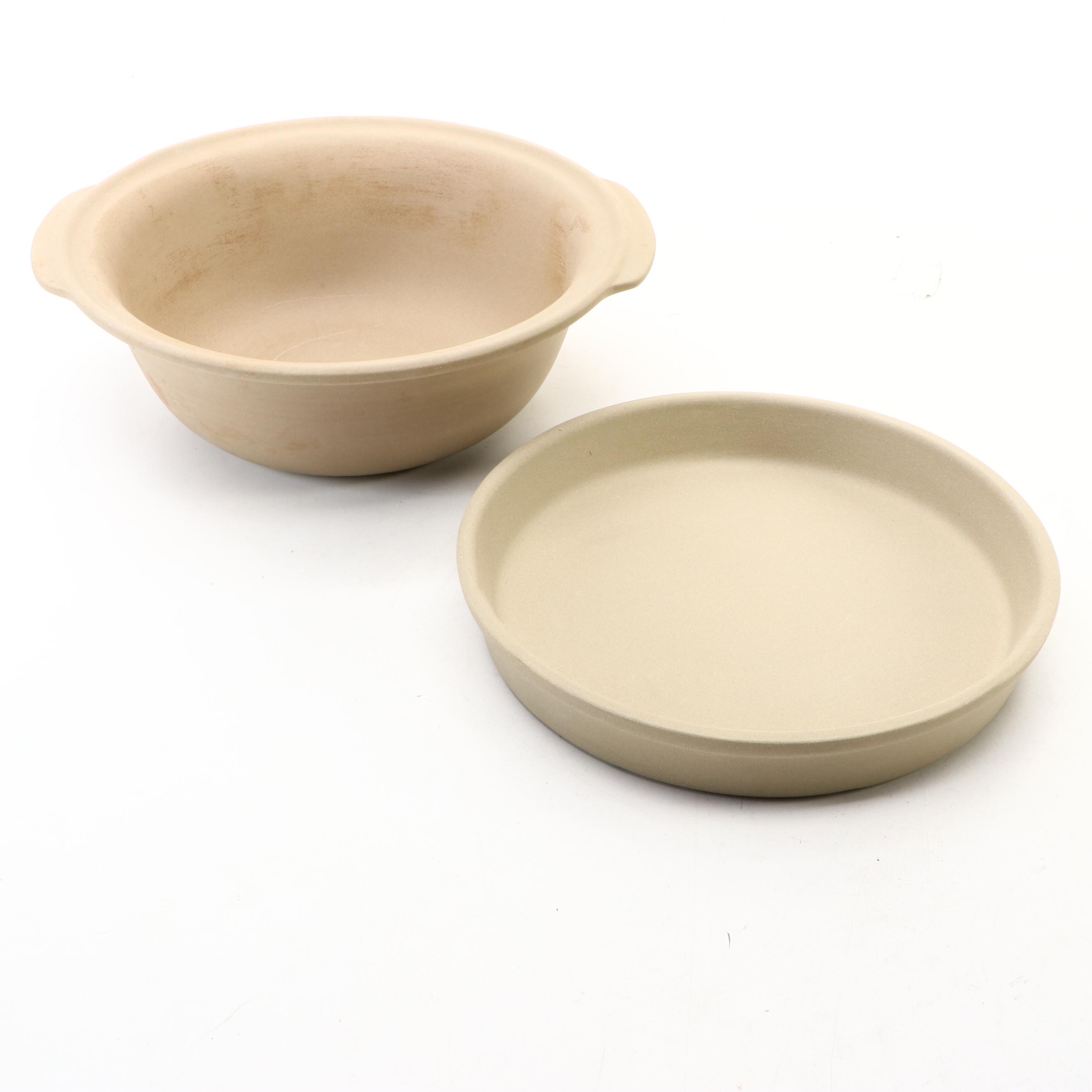 Longaberger and The Pampered Chef Stoneware Cookie Molds and Baking Dishes