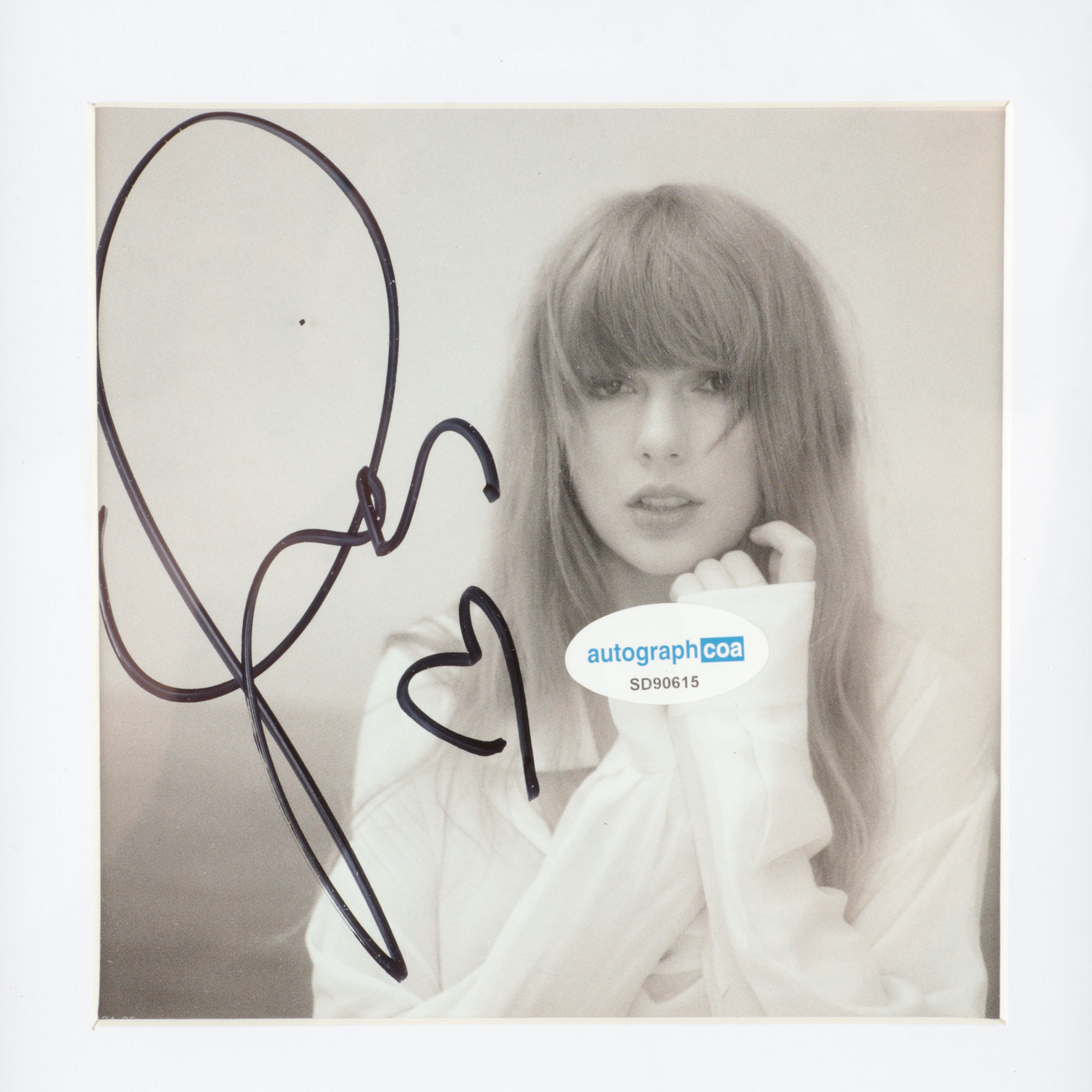 Taylor Swift Signed "The Tortured Poets Department" CD Card in Frame