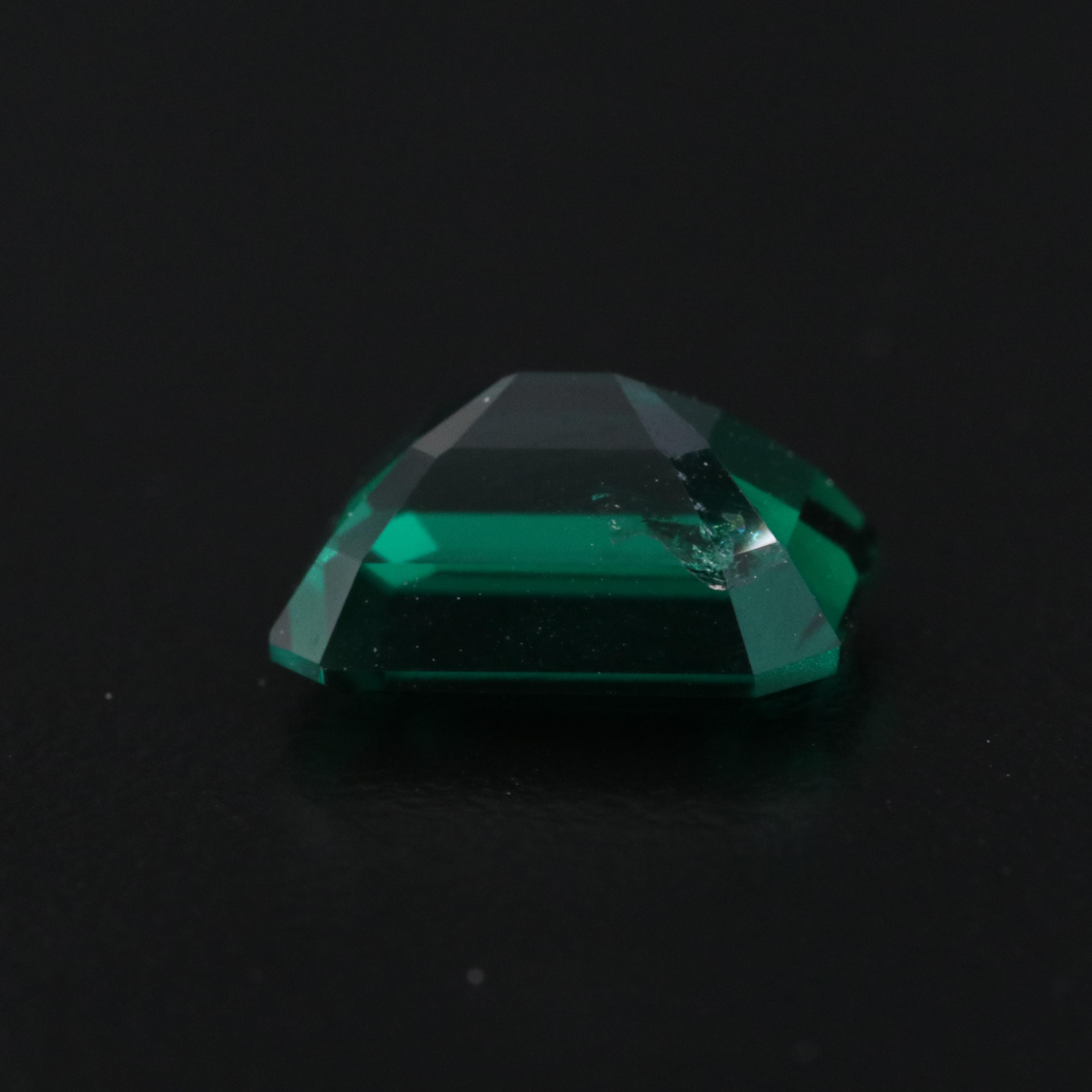 Loose 4.09 CT Lab Grown Emerald