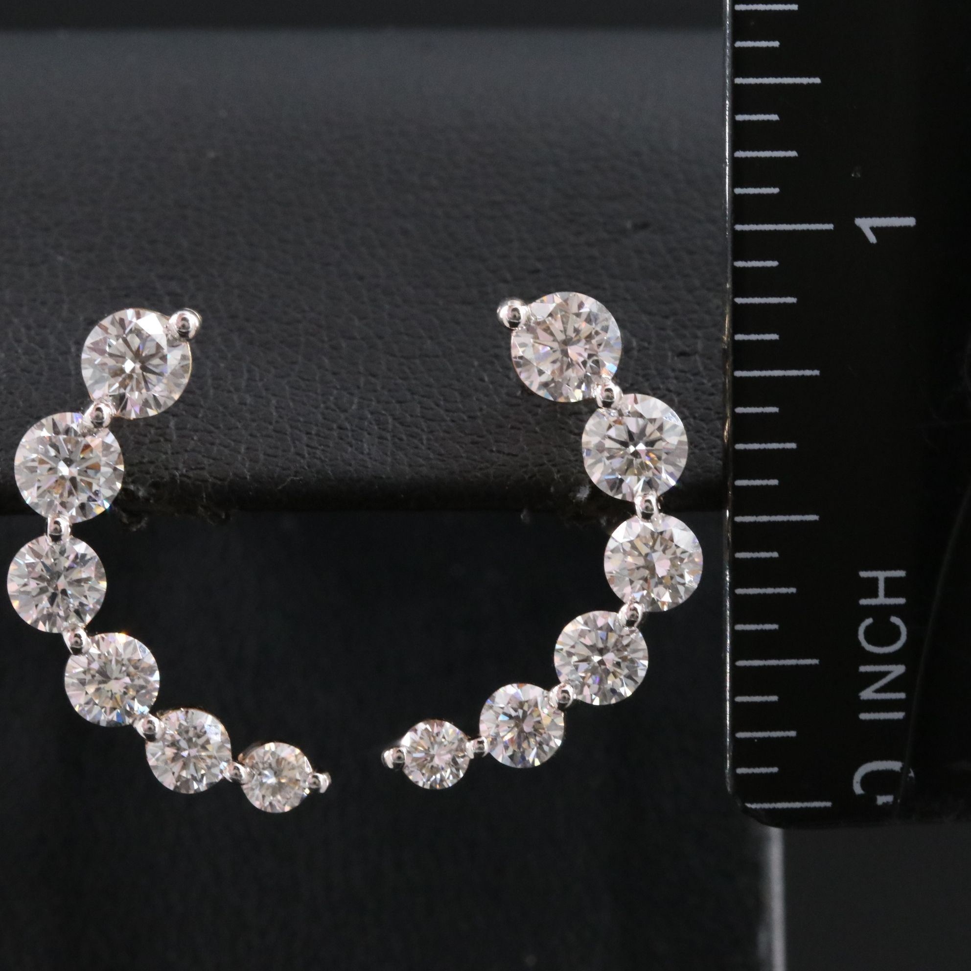 14K 3.48 CTW Lab Grown Diamond Graduated Earrings