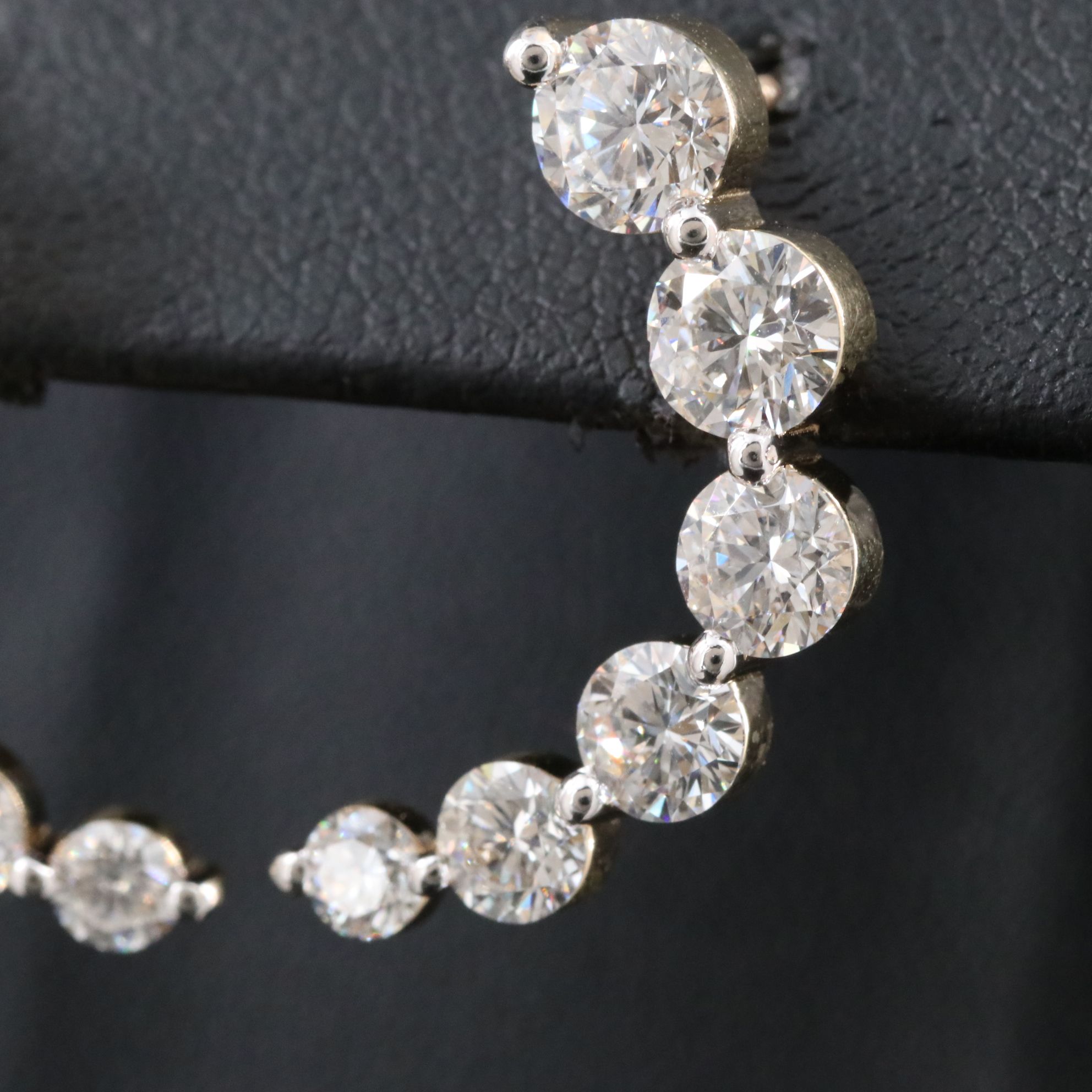 14K 3.48 CTW Lab Grown Diamond Graduated Earrings