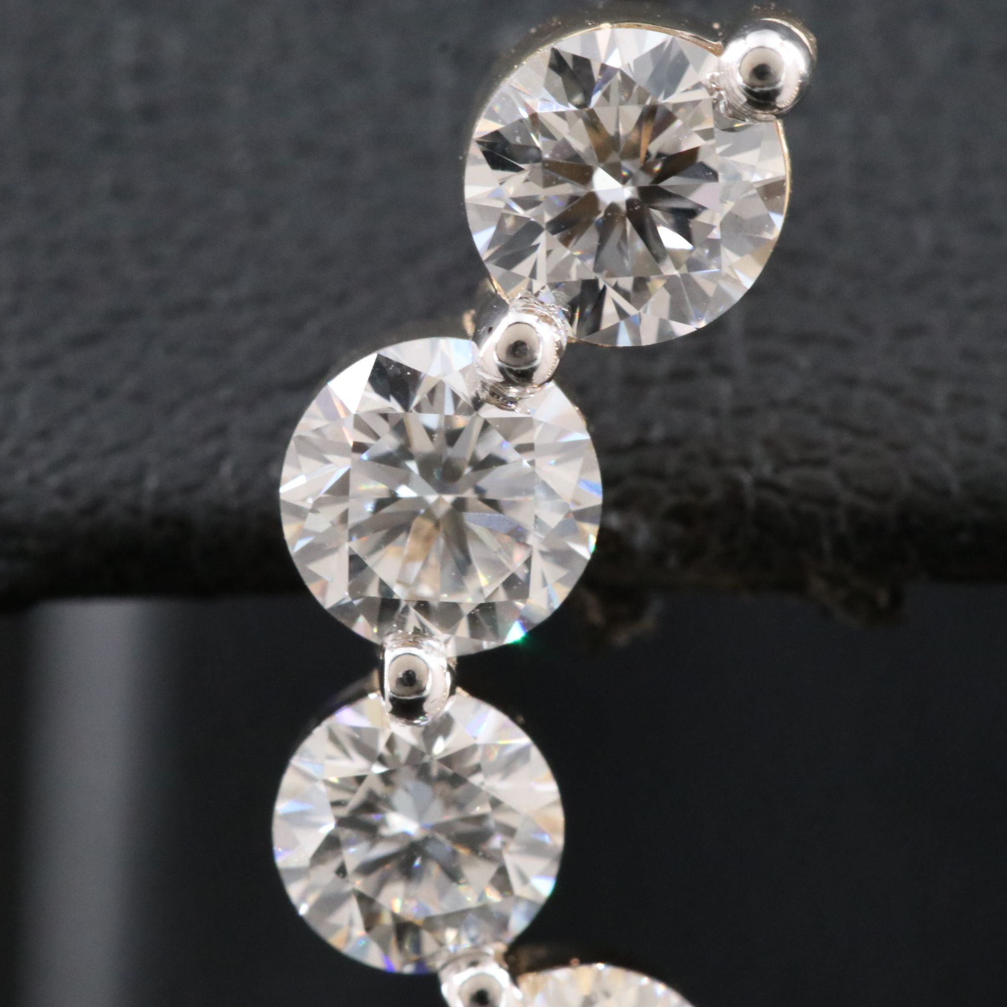14K 3.48 CTW Lab Grown Diamond Graduated Earrings