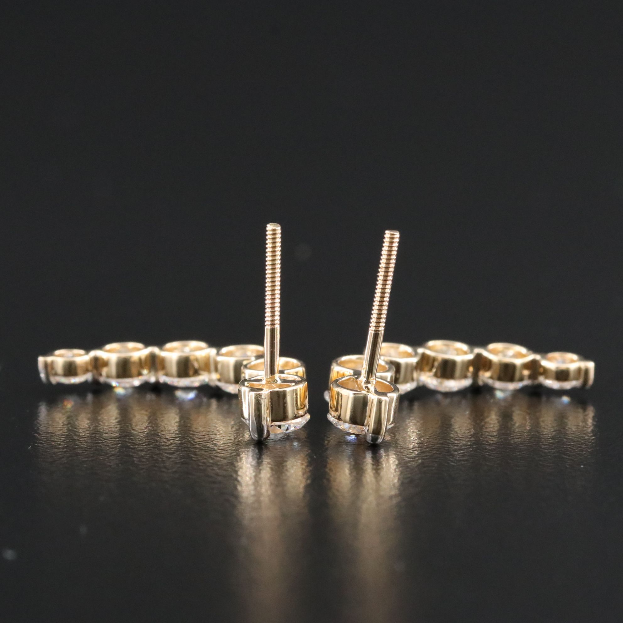 14K 3.48 CTW Lab Grown Diamond Graduated Earrings