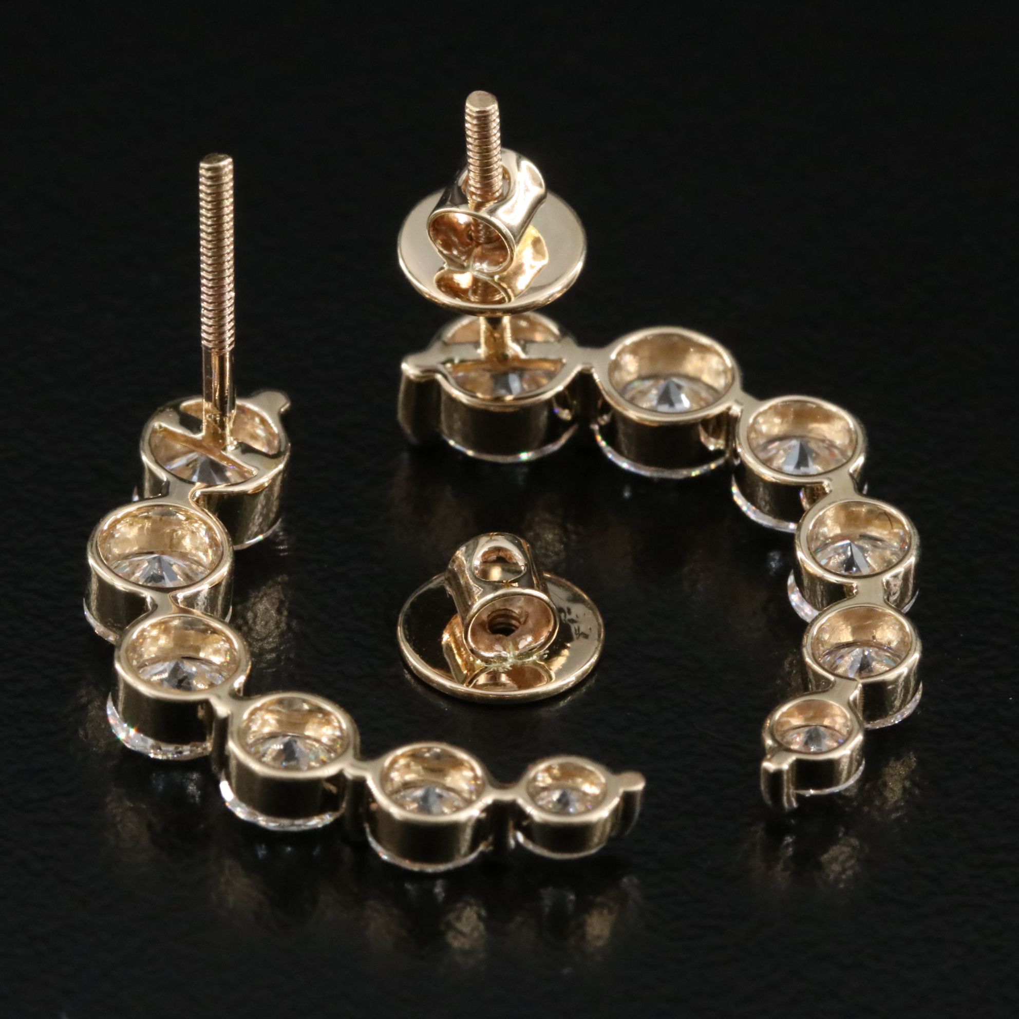 14K 3.48 CTW Lab Grown Diamond Graduated Earrings