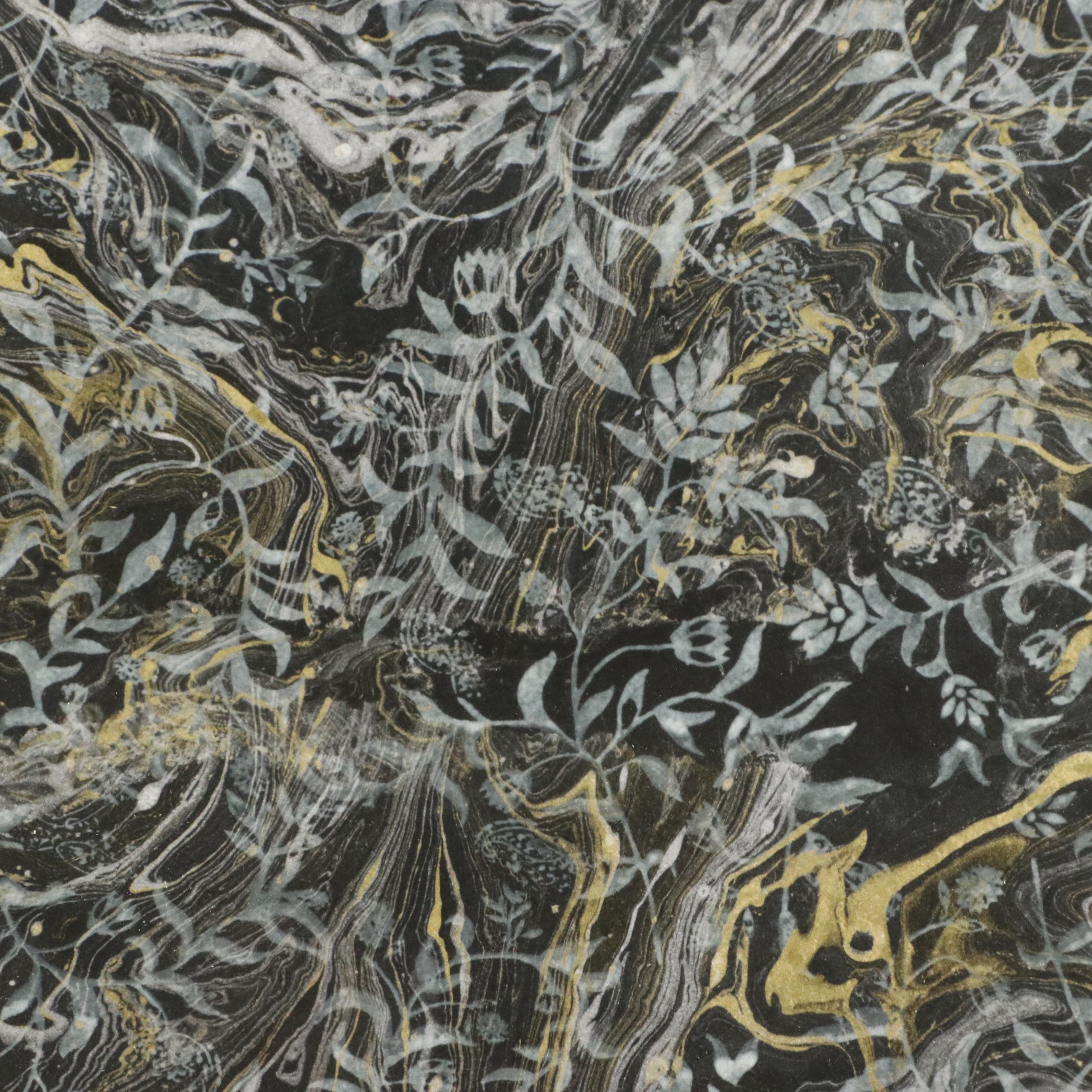 Pair of Mixed Method Paintings With Vegetal Motif