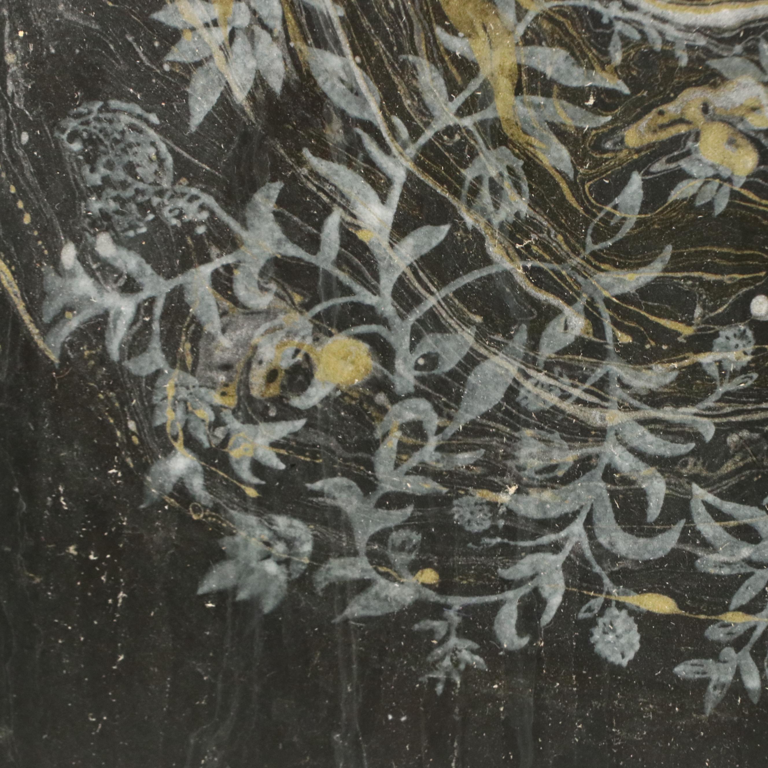 Pair of Mixed Method Paintings With Vegetal Motif