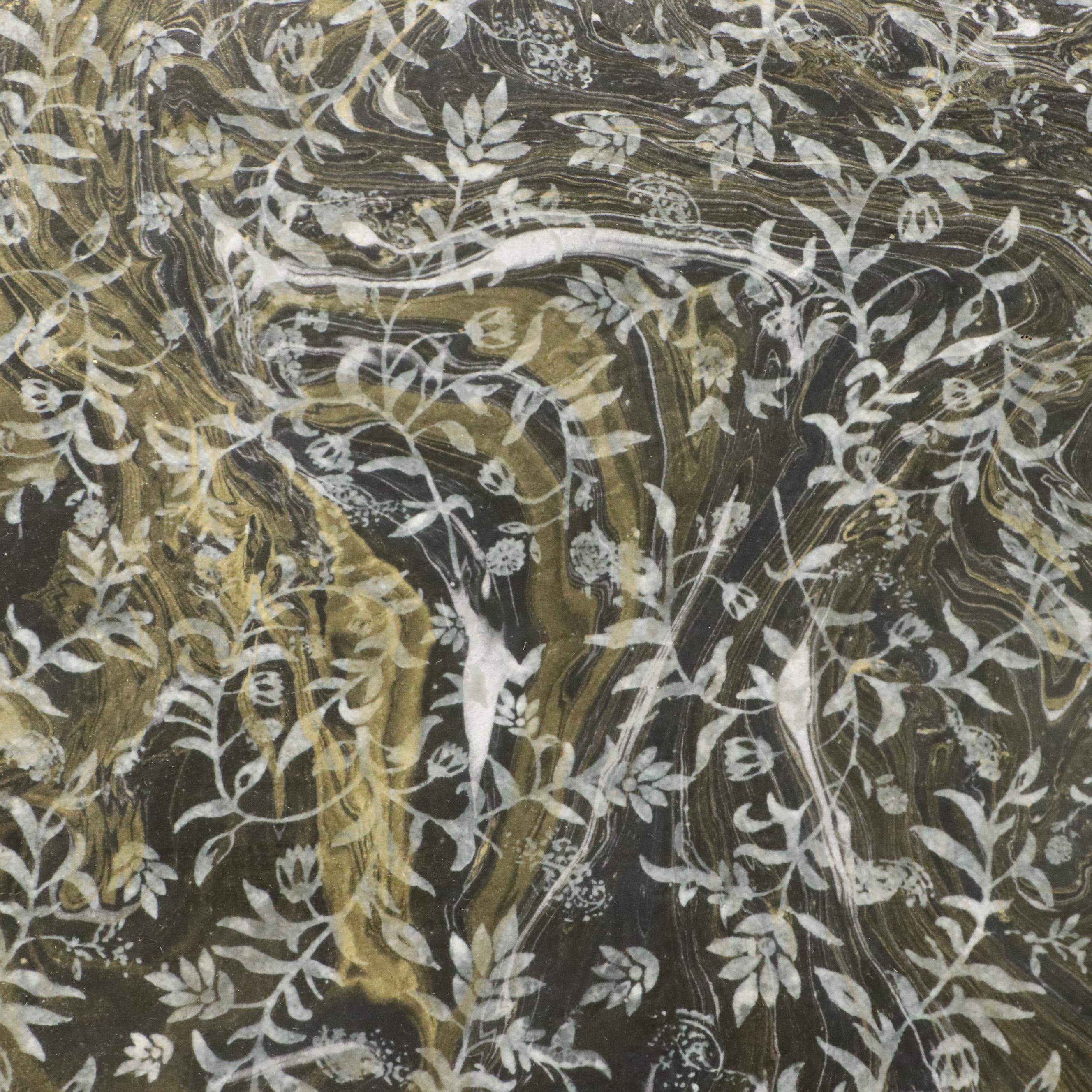 Pair of Mixed Method Paintings With Vegetal Motif