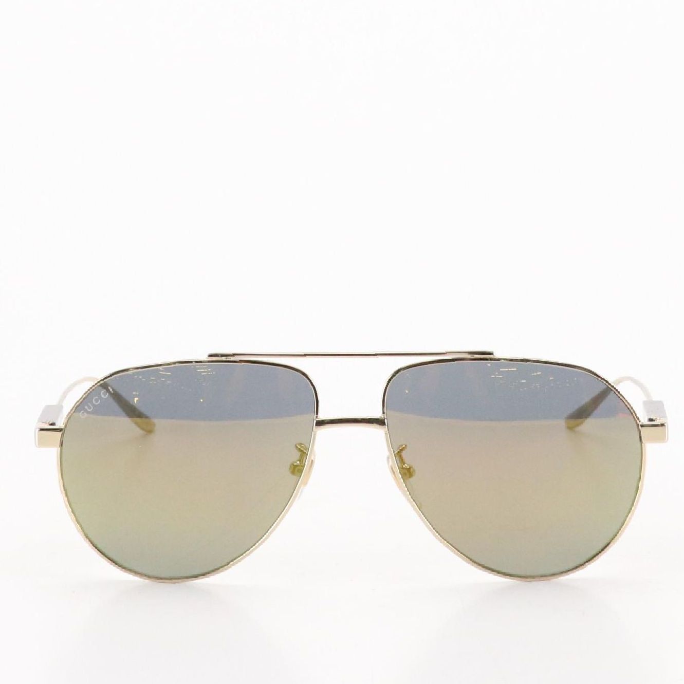 Gucci GG1311S Gold Mirrored Aviator Sunglasses with Case