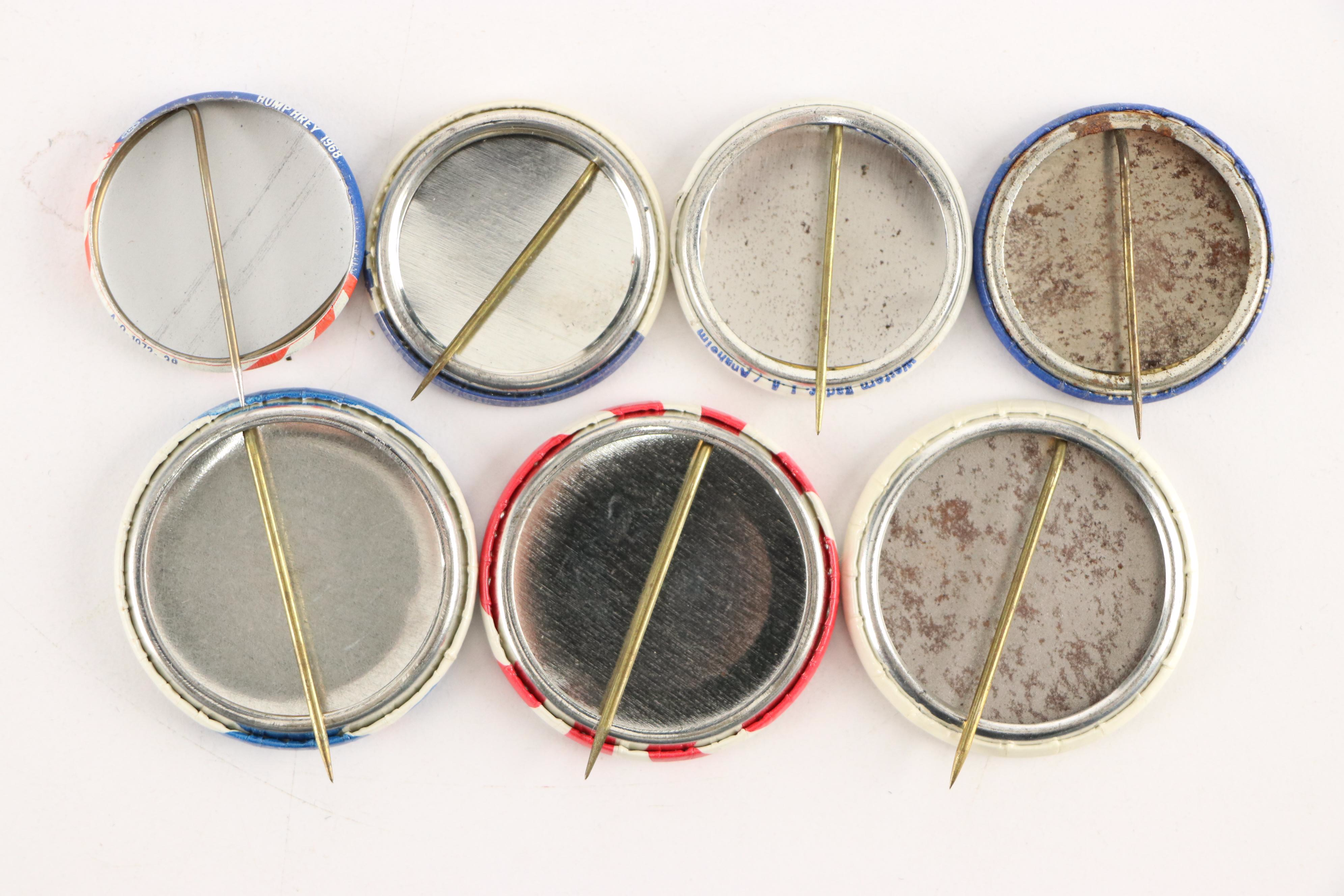 Hubert Humphrey and Edmund Muskie Political Campaign Pinbacks, 1960s