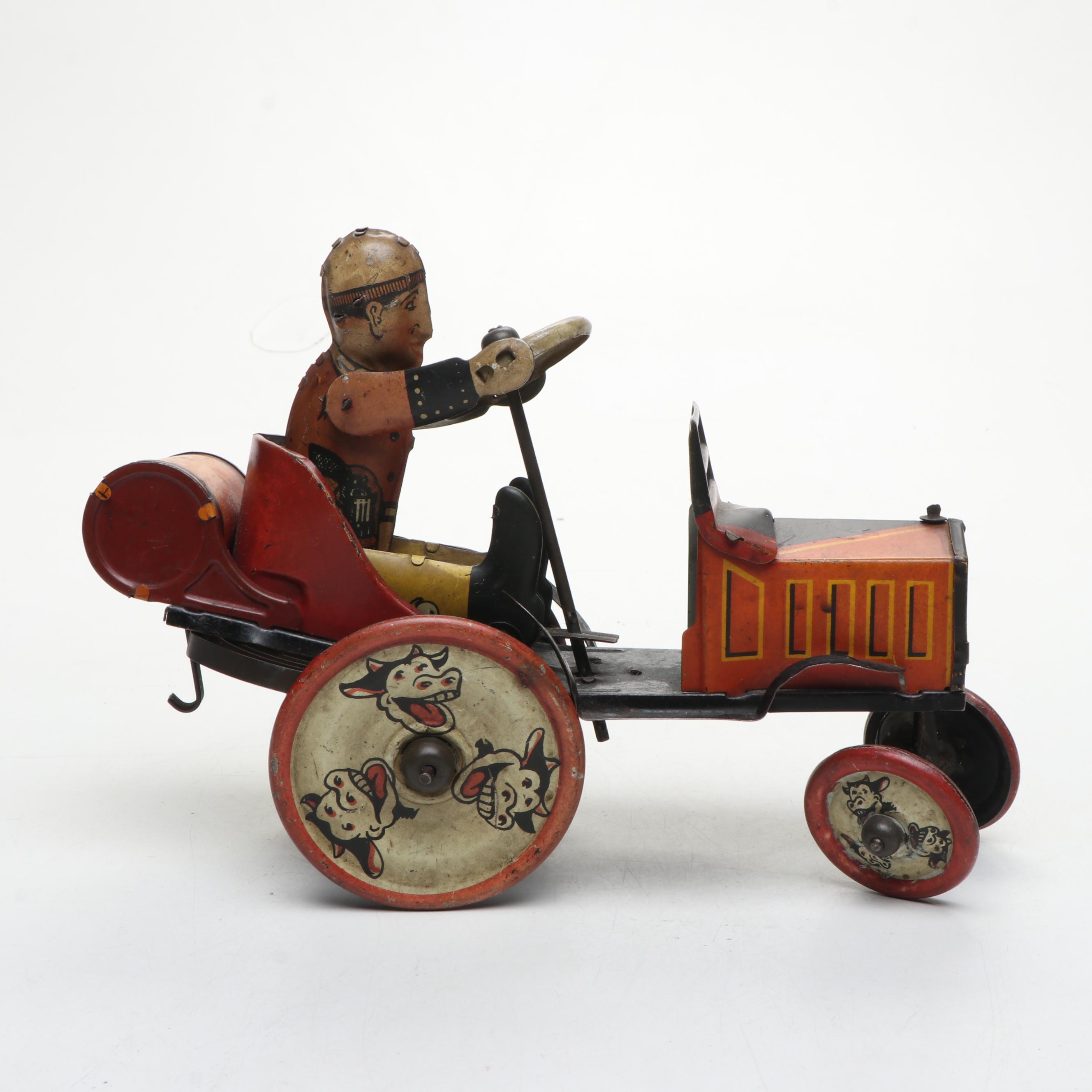 Louis Marx & Co. Wind-Up Tin Whoopee Car, Early 20th Century