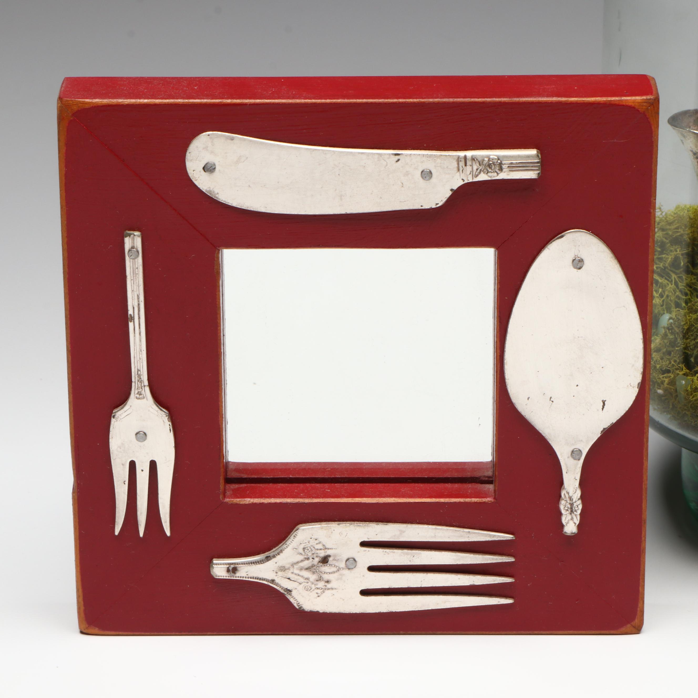 J and G Meakin "Forum Green" Porcelain Underplate with Other Handcrafted Décor