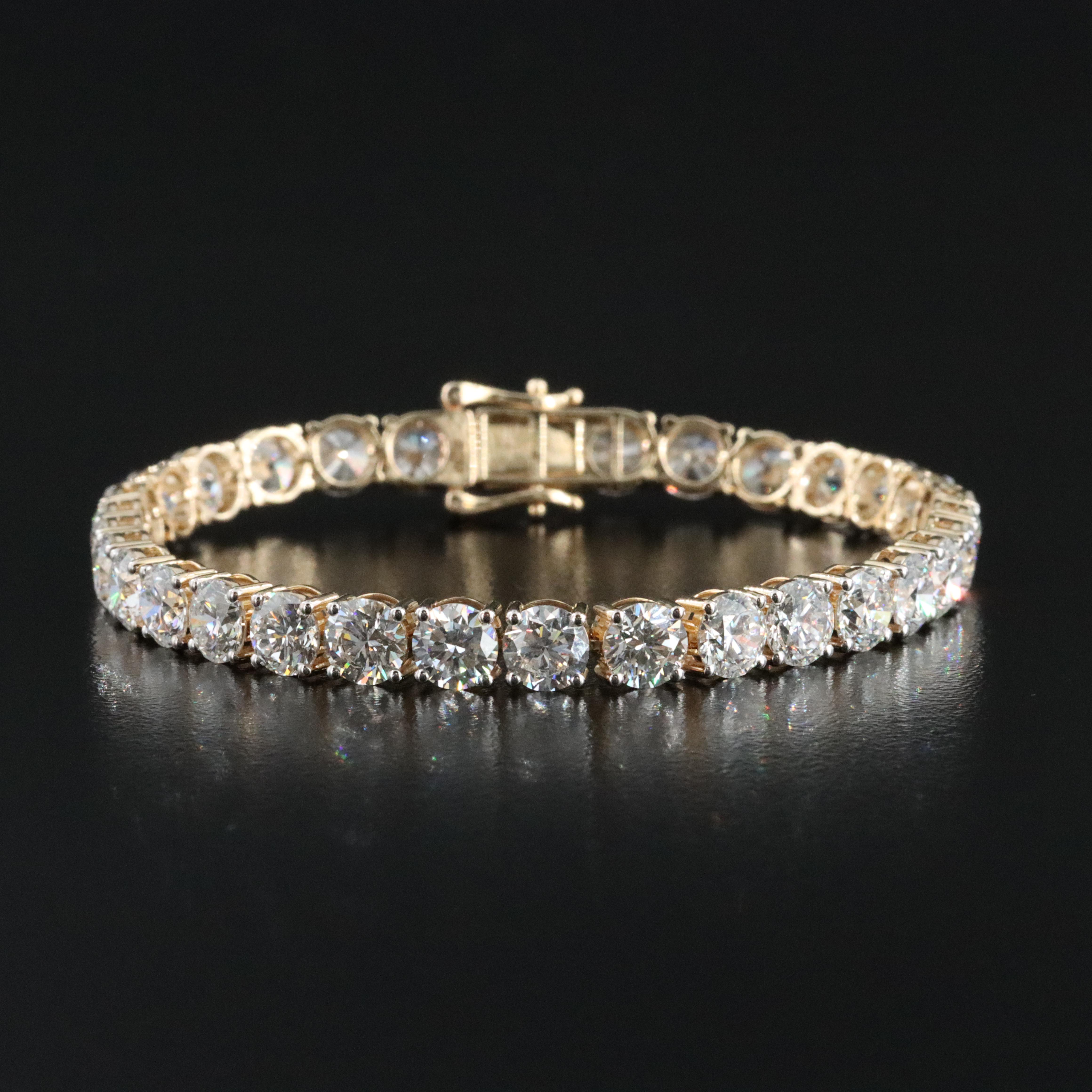 14K 20.34 CTW Lab Grown Diamond Line Bracelet