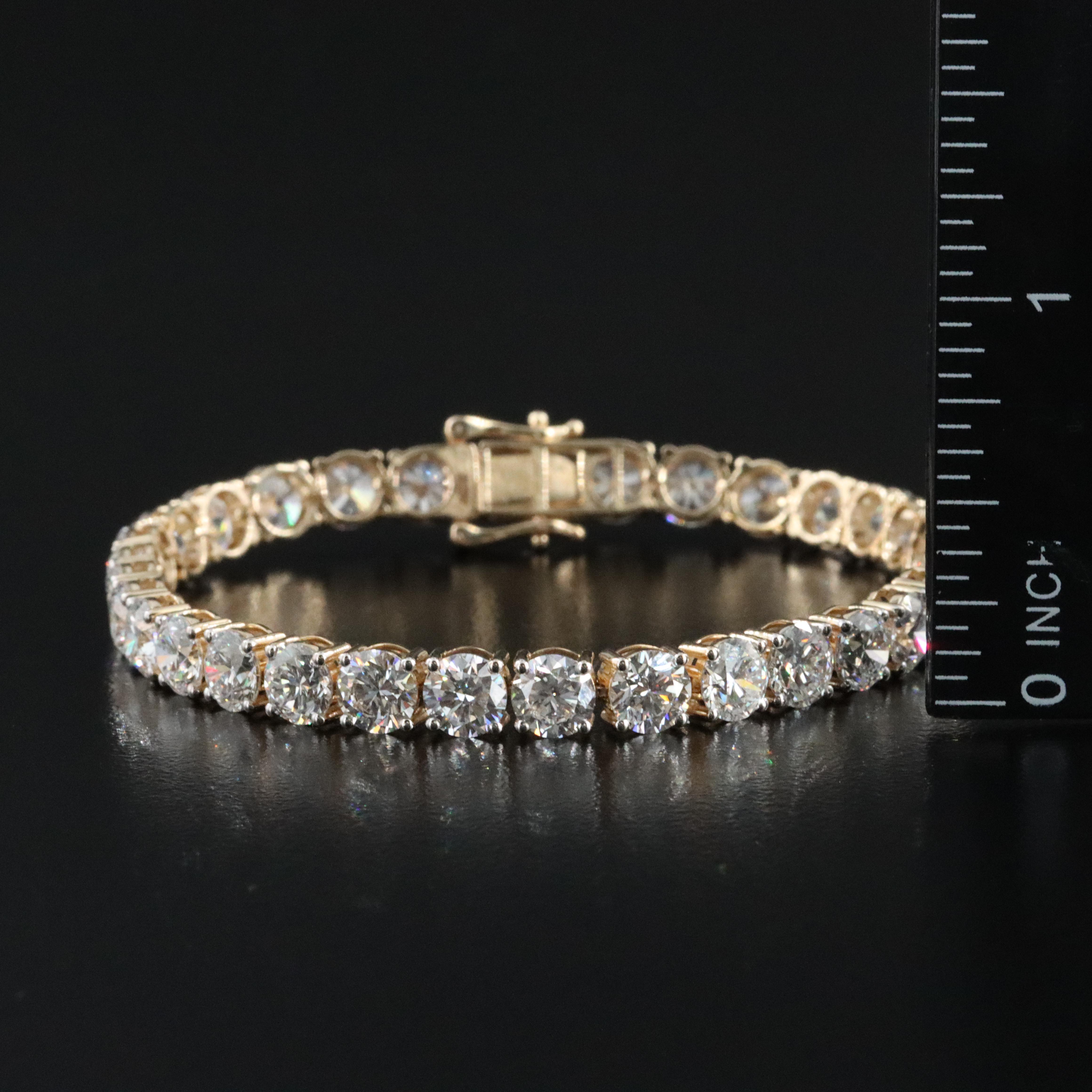 14K 20.34 CTW Lab Grown Diamond Line Bracelet