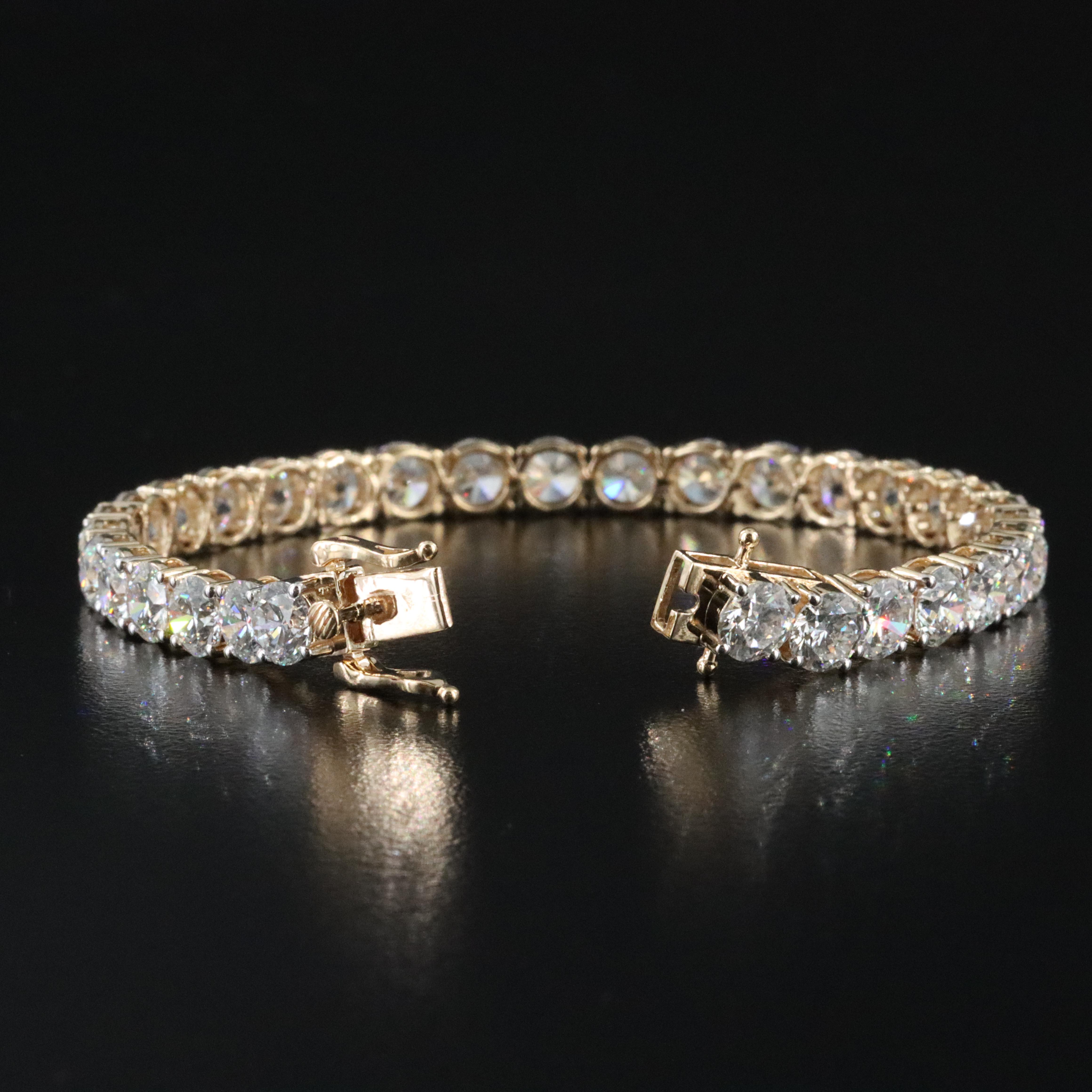 14K 20.34 CTW Lab Grown Diamond Line Bracelet
