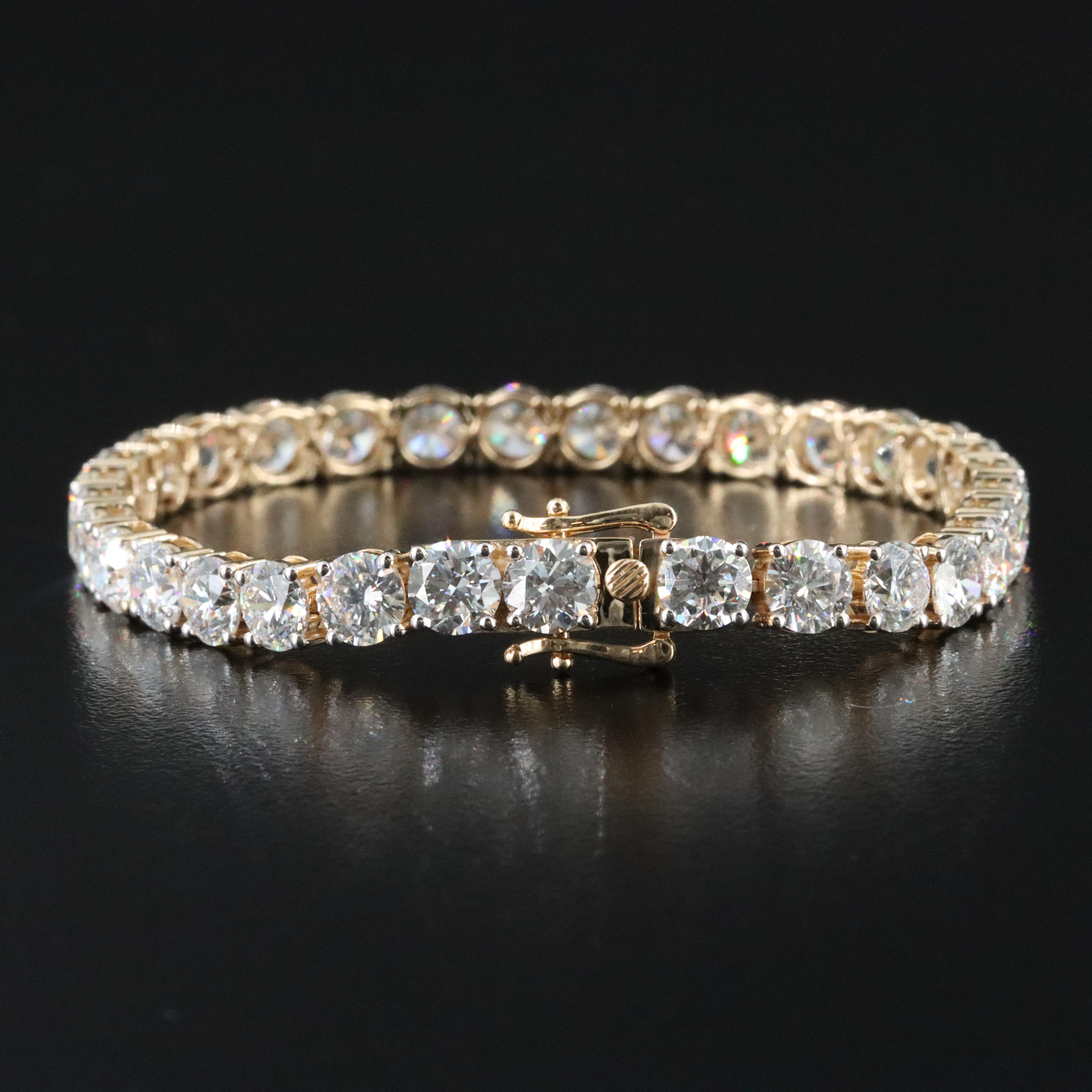 14K 20.34 CTW Lab Grown Diamond Line Bracelet