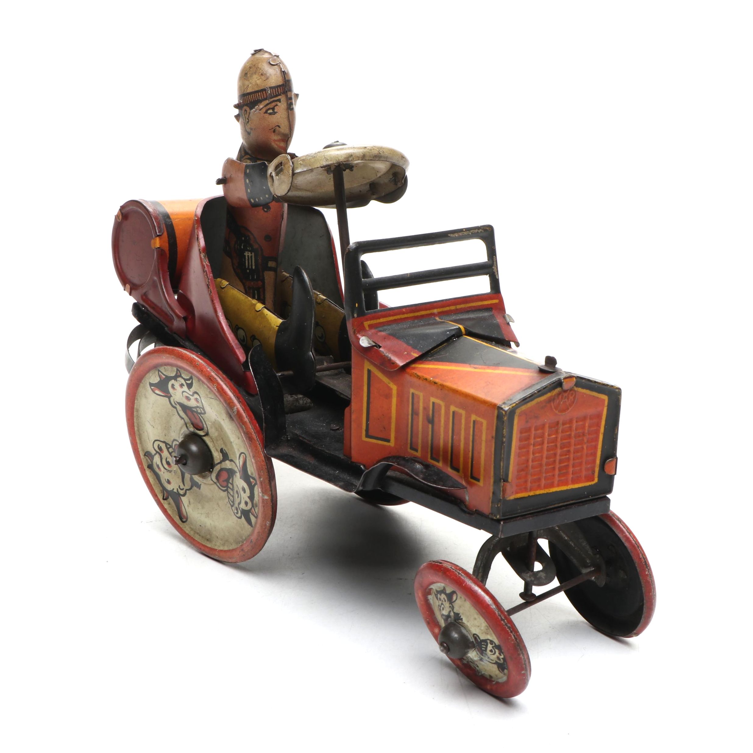 Louis Marx & Co. Wind-Up Tin Whoopee Car, Early 20th Century