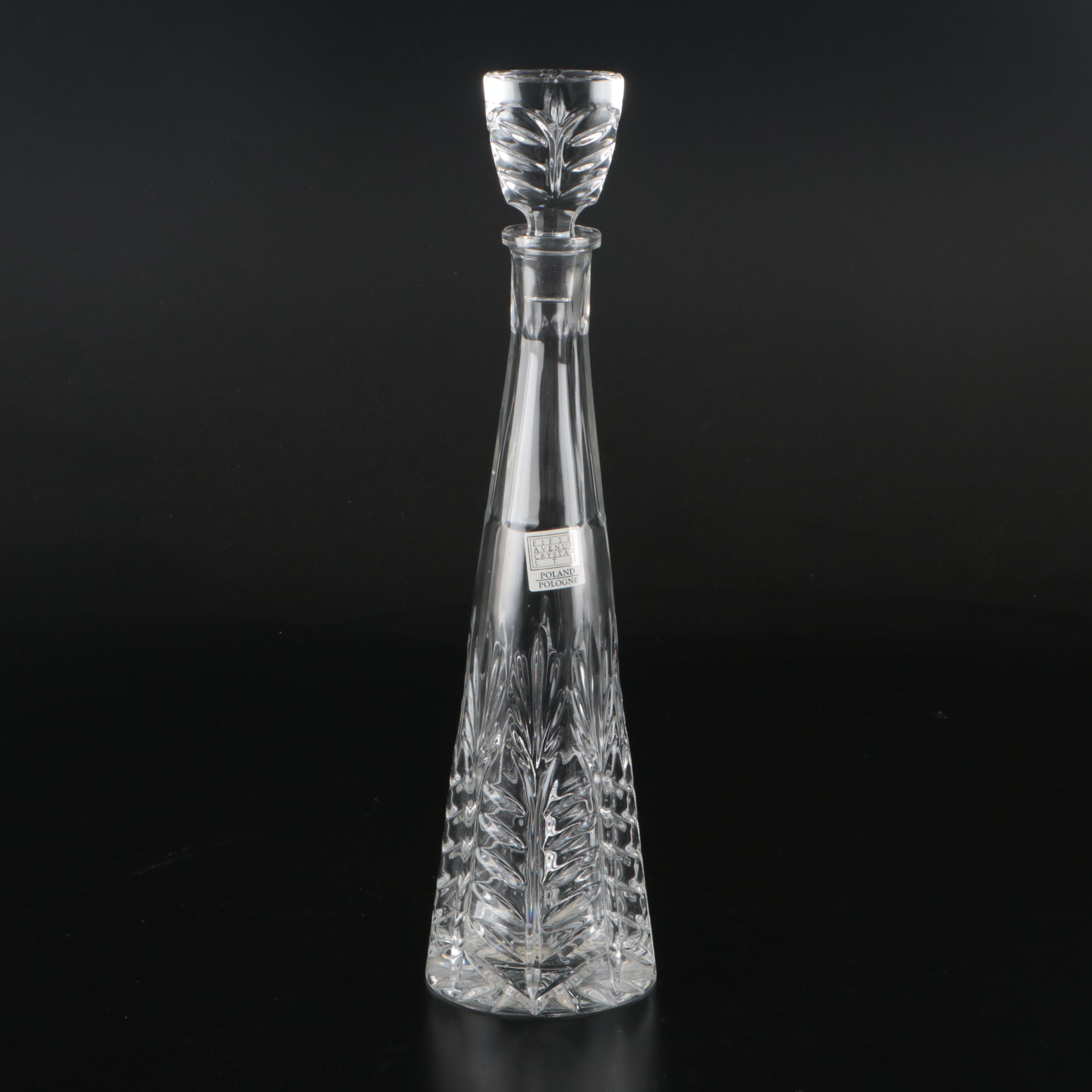 Fifth Avenue Crystal Decanter and Stemware