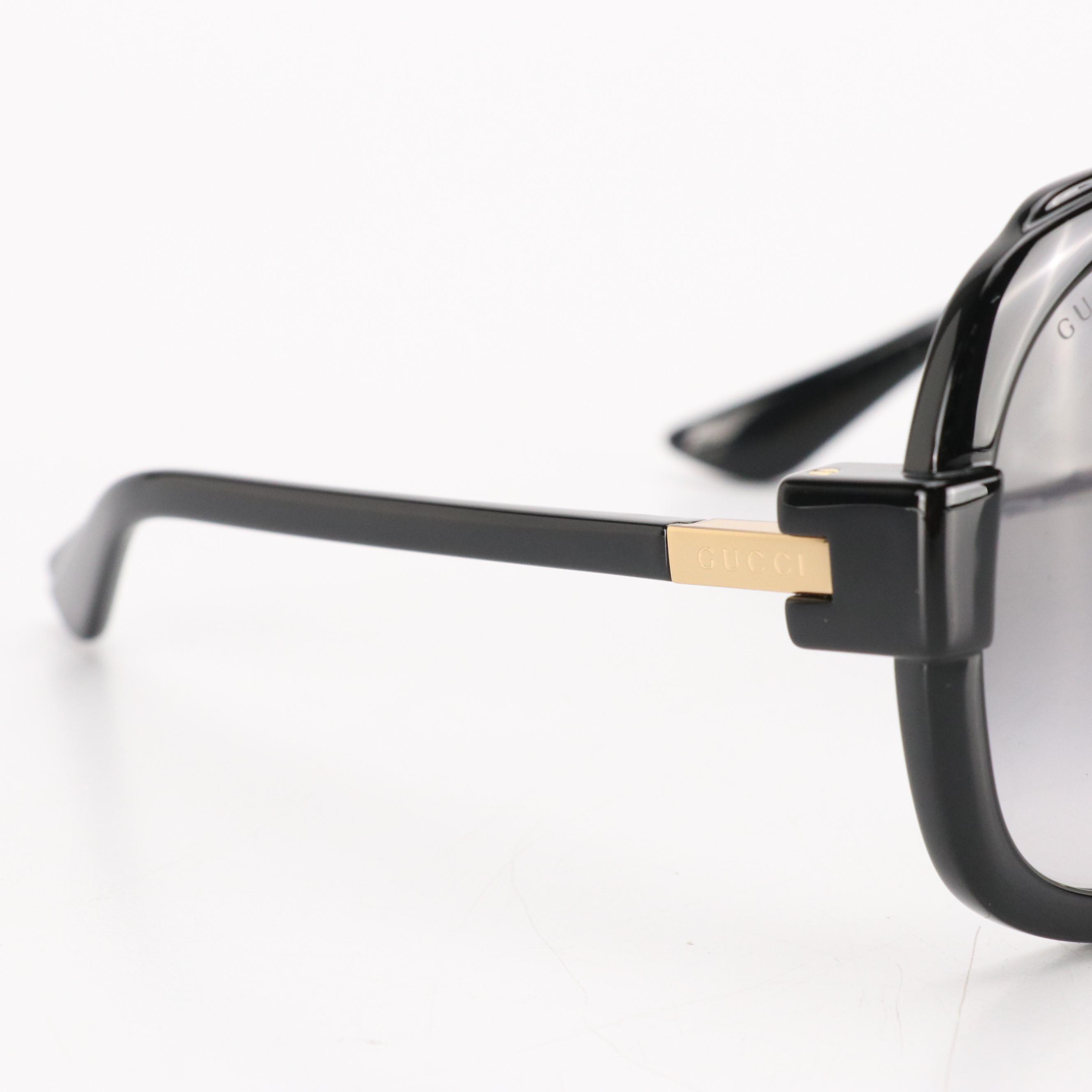 Gucci GG1432S Oversized Round Sunglasses with Case