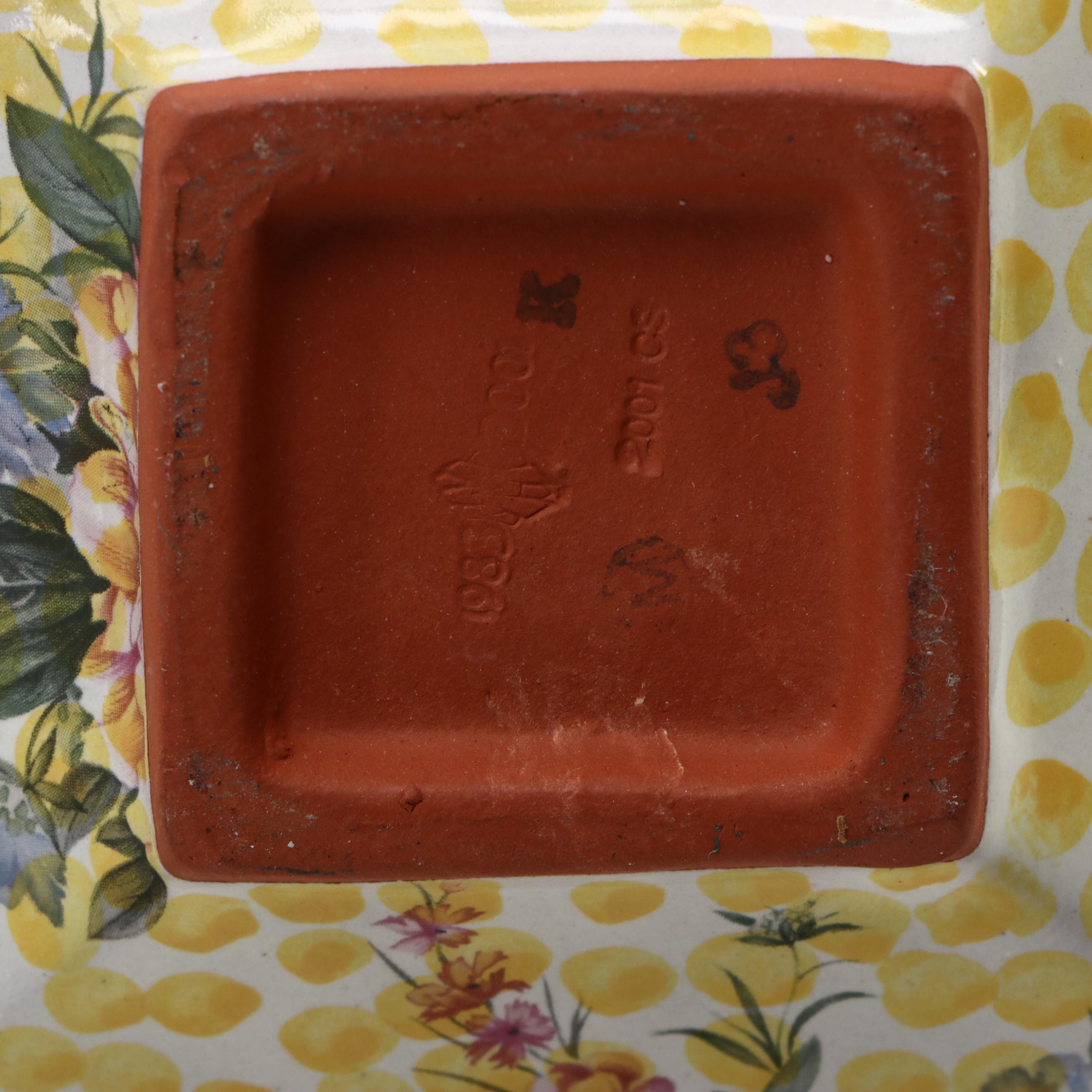 MacKenzie-Childs "Torquay Kelp Urchin" Ceramic Lidded Jar and Candlestick