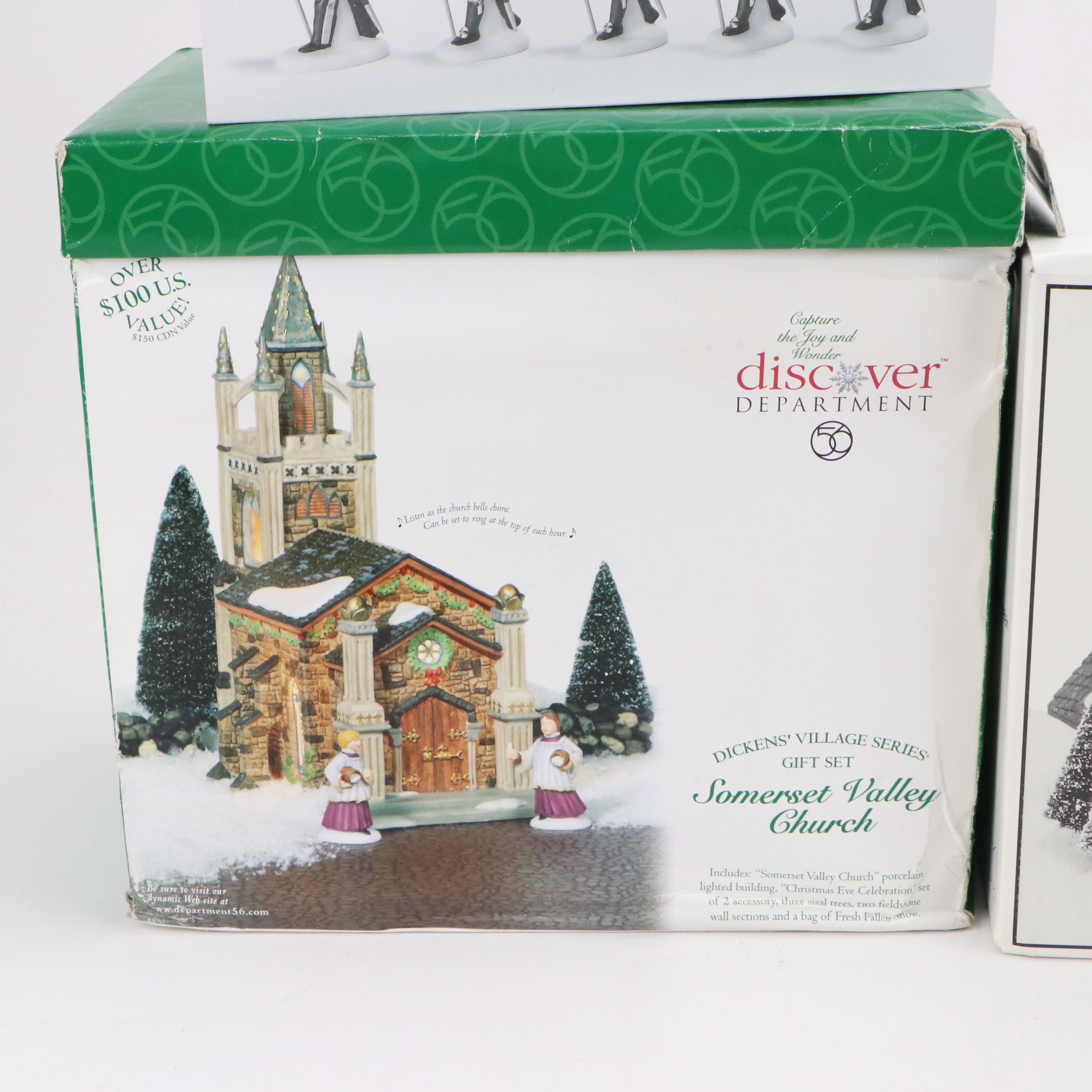 Department 56 "Whittlesbourne Church" with Other Churches and Accessories