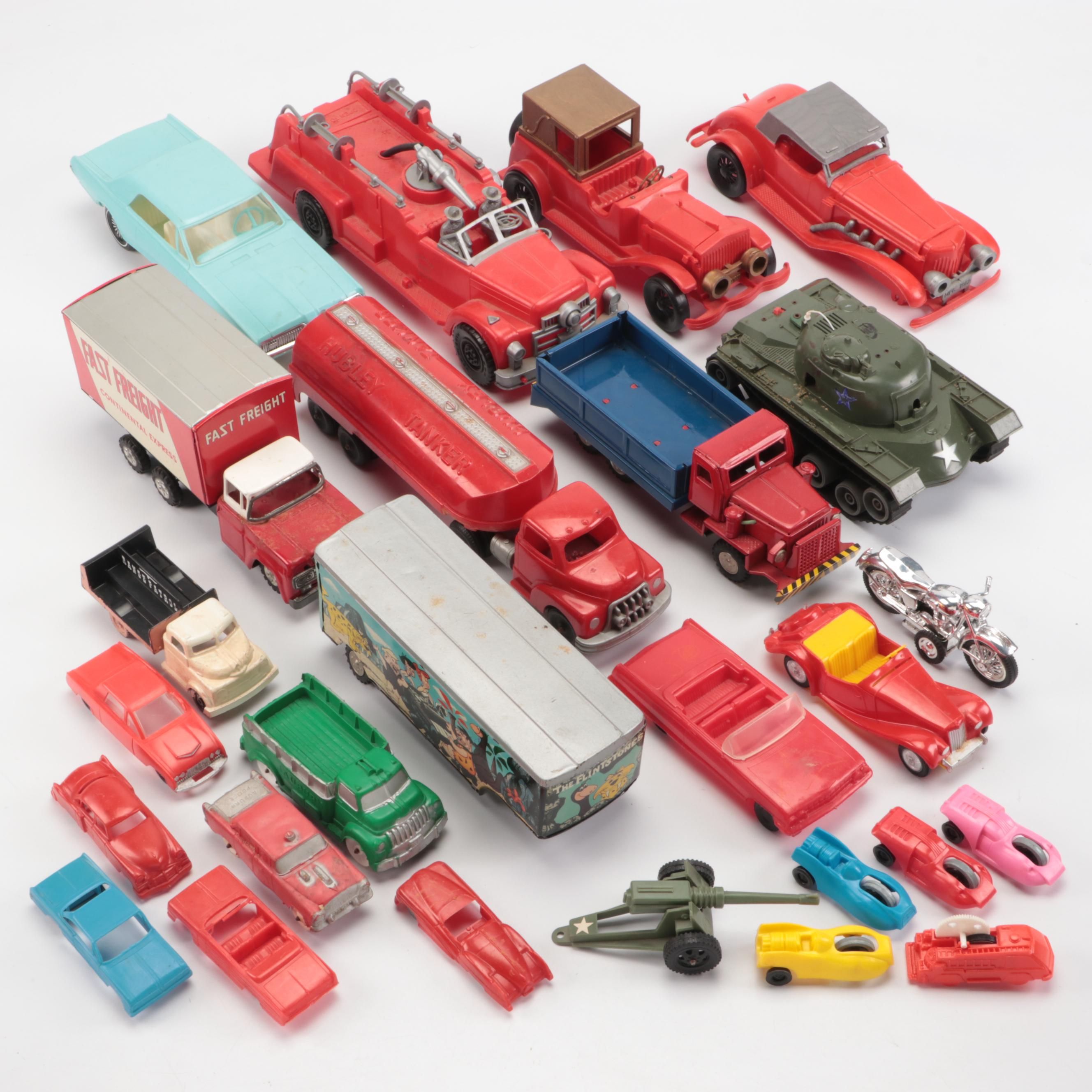 Hubley Kiddie Plastic Tanker and More Toy Cars