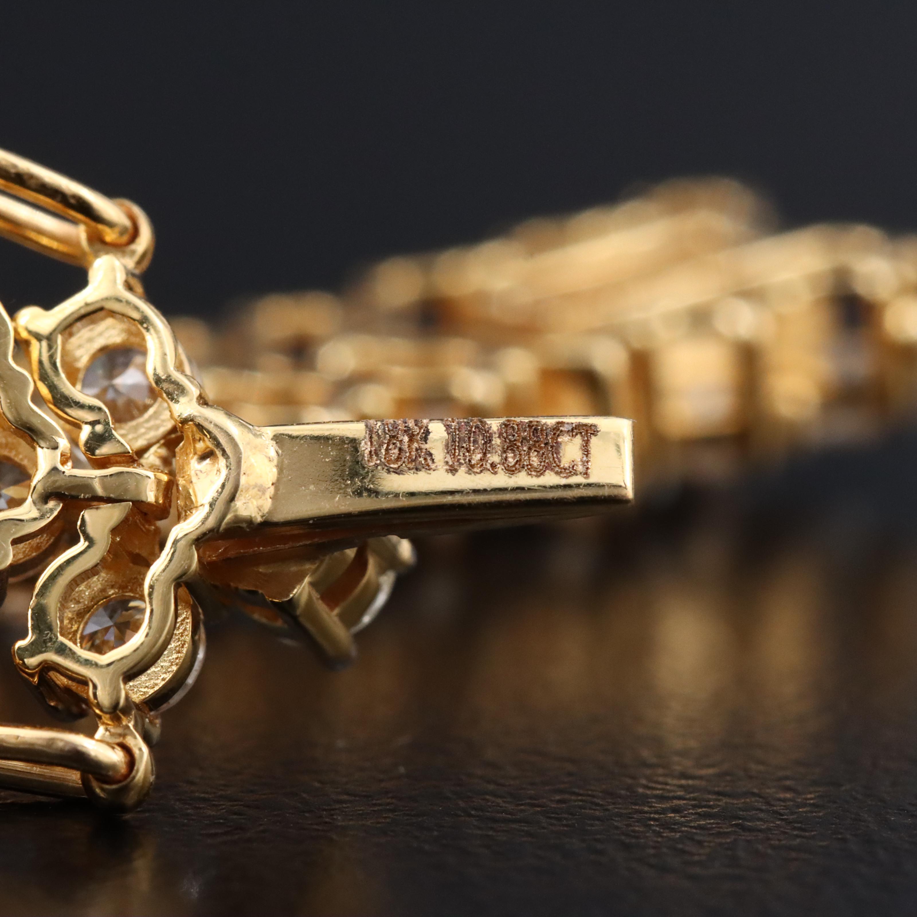 18K 10.85 CTW Diamond Three-Row Bracelet