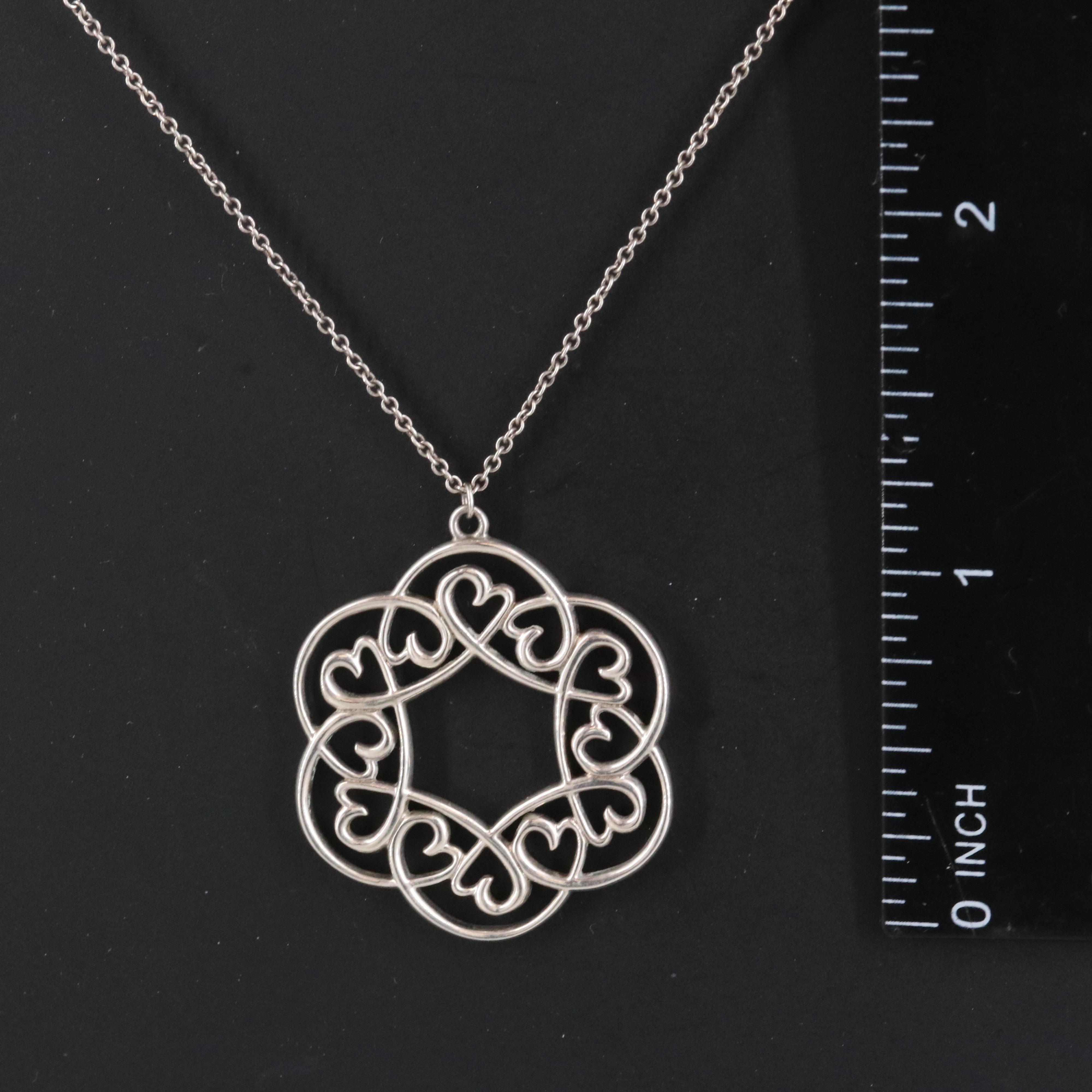 Paloma Picasso for Tiffany & Co. Loving Heart Sterling Swirl Medallion Necklace