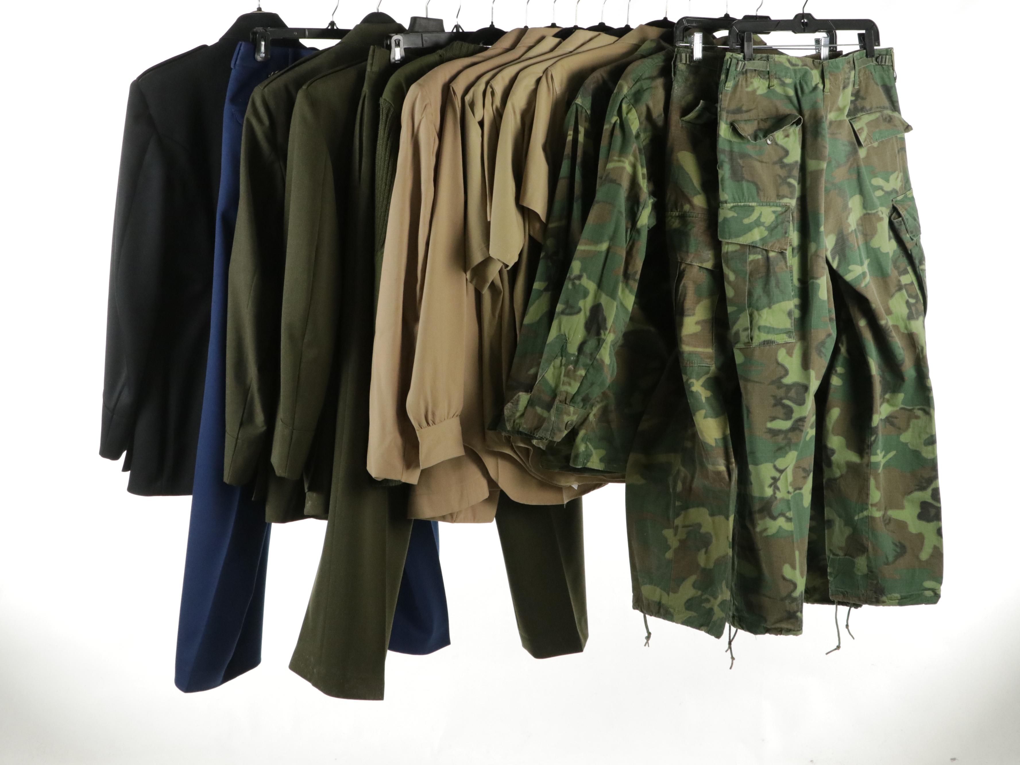 Vietnam Era USMC Blue Dress, Service, and Combat Utility/ERDL Uniforms