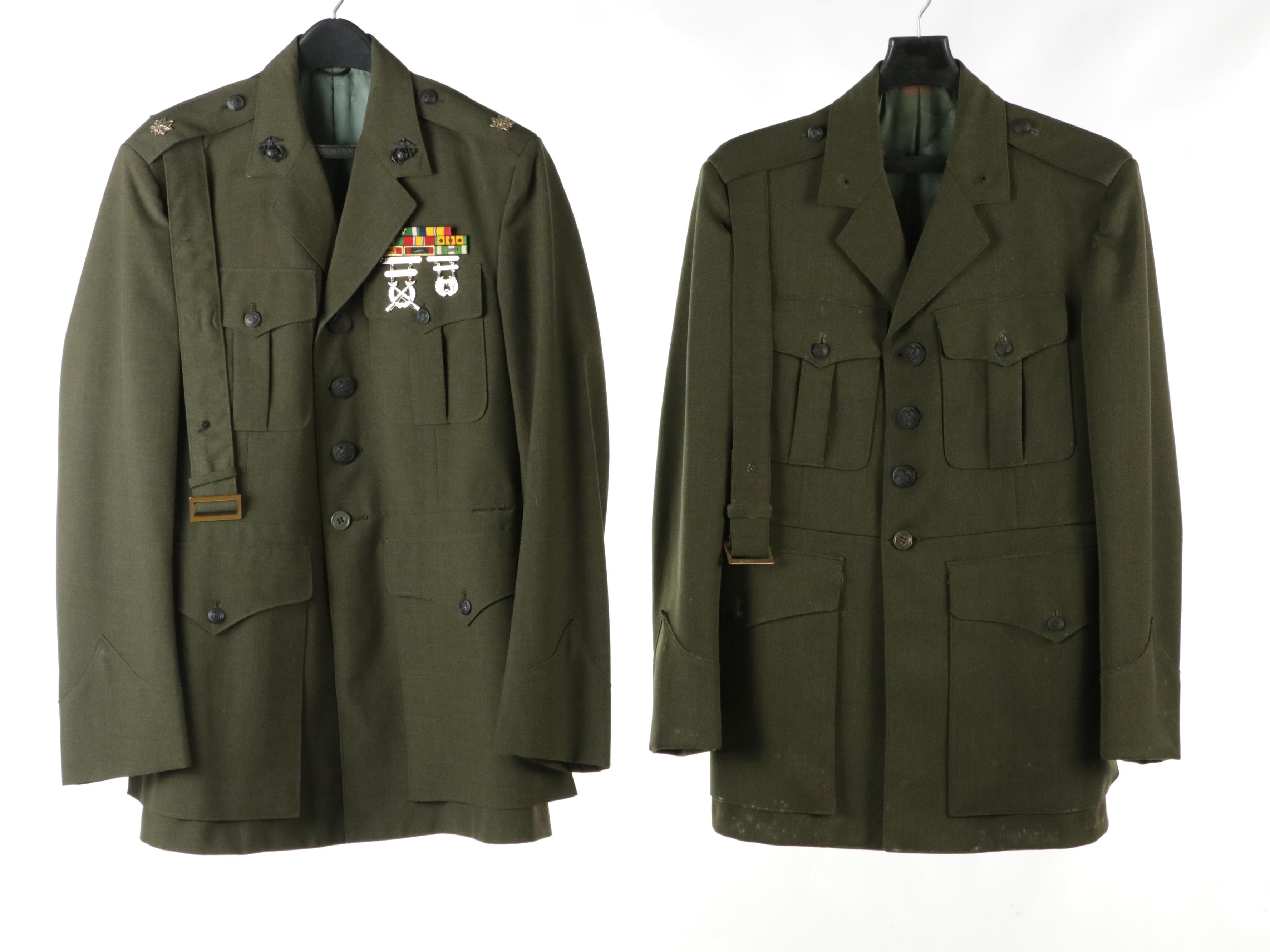 Vietnam Era USMC Blue Dress, Service, and Combat Utility/ERDL Uniforms
