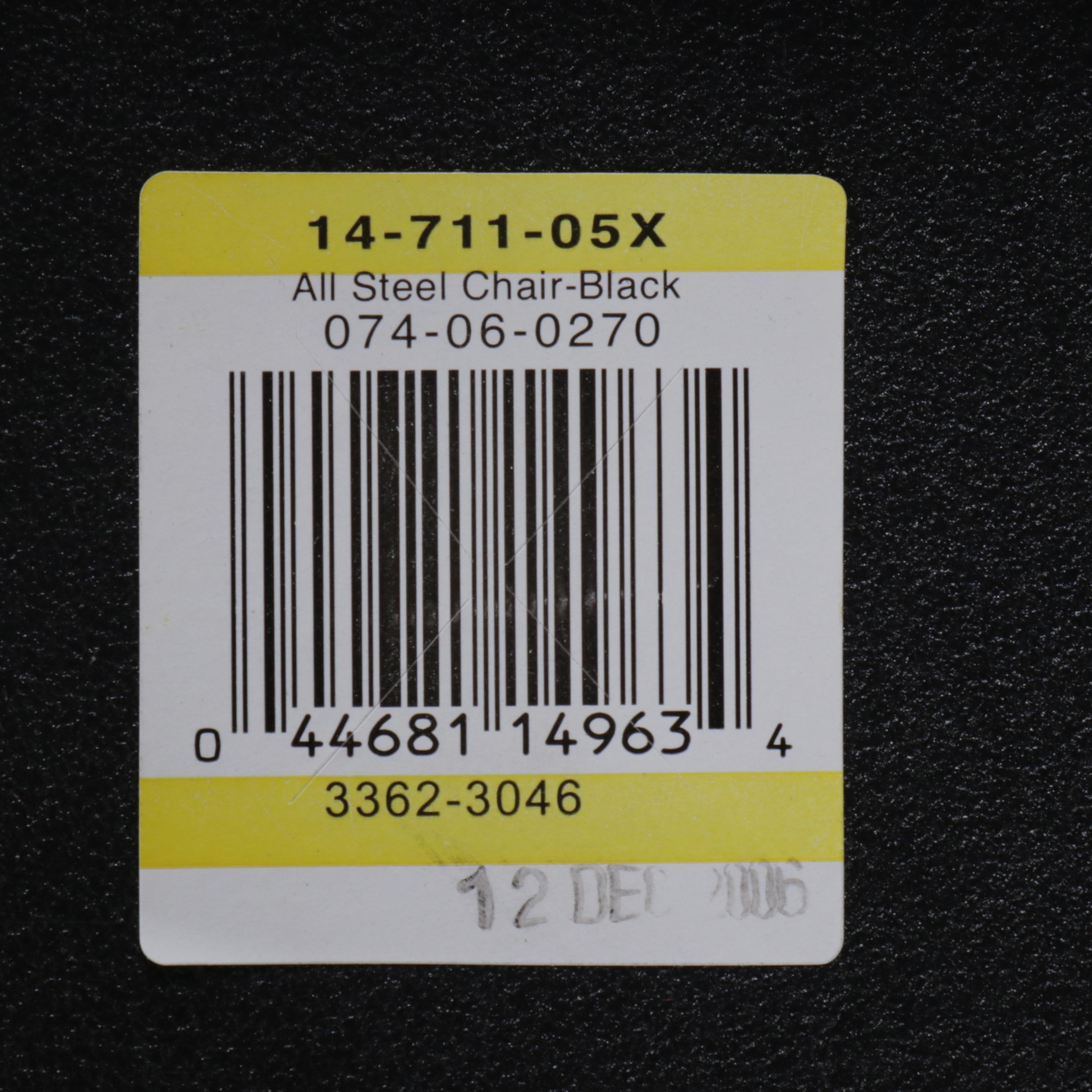 Set of Four Black Steel Folding Chairs