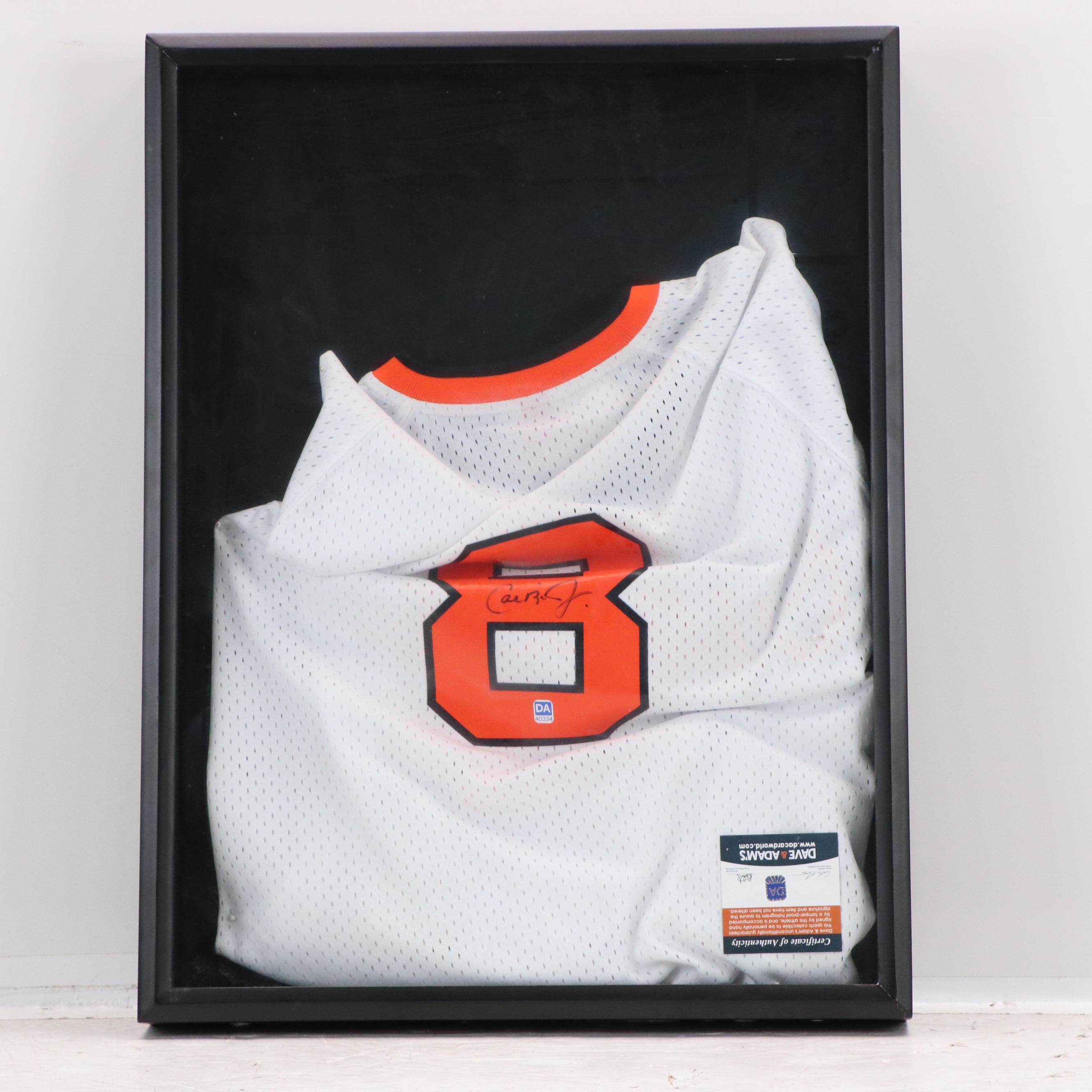 Cal Ripken Jr. Signed Baseball Jersey in Shadowbox Frame