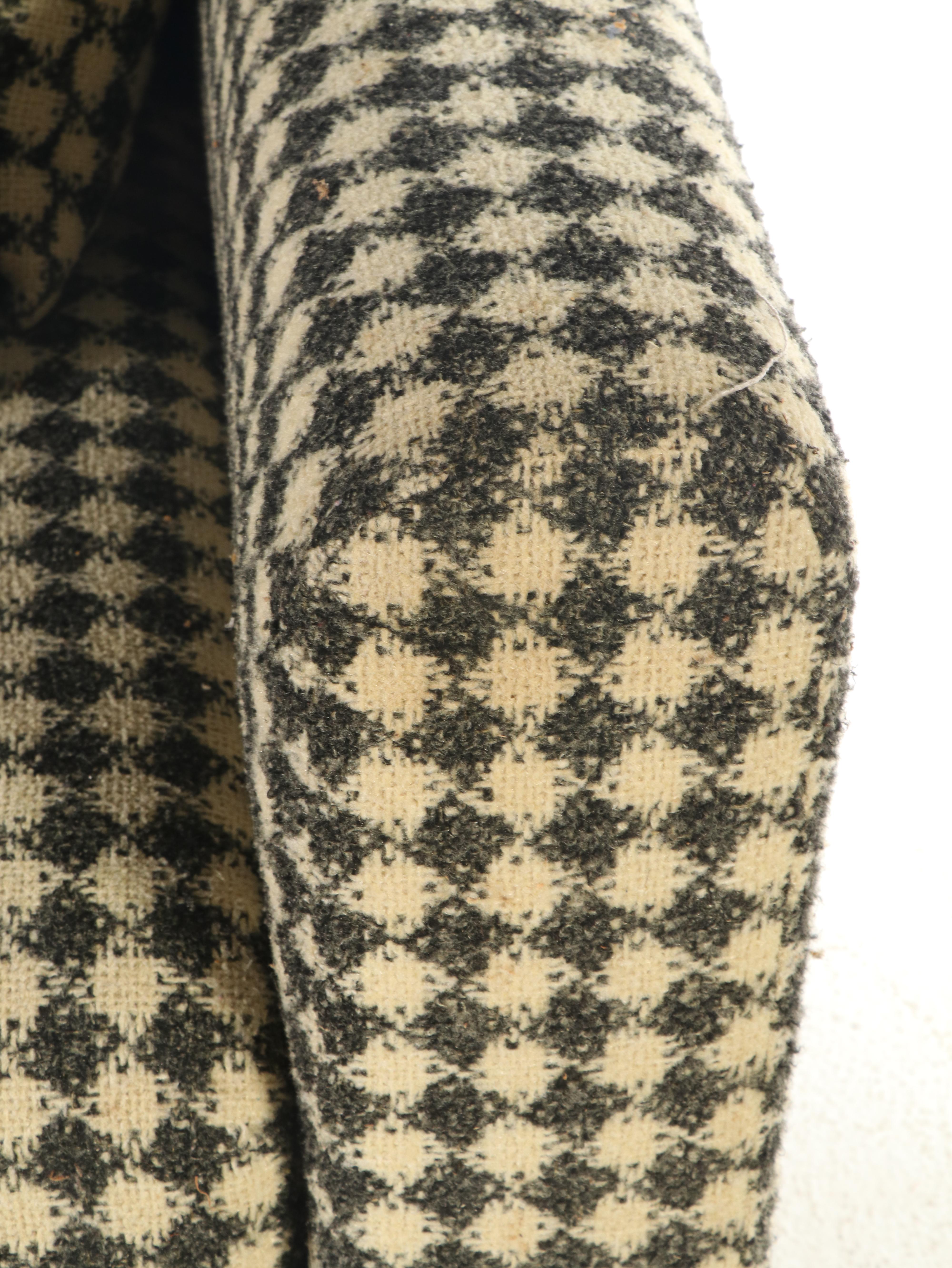 Rowe Furniture Mid Century Modern Woven Checkered Sofa