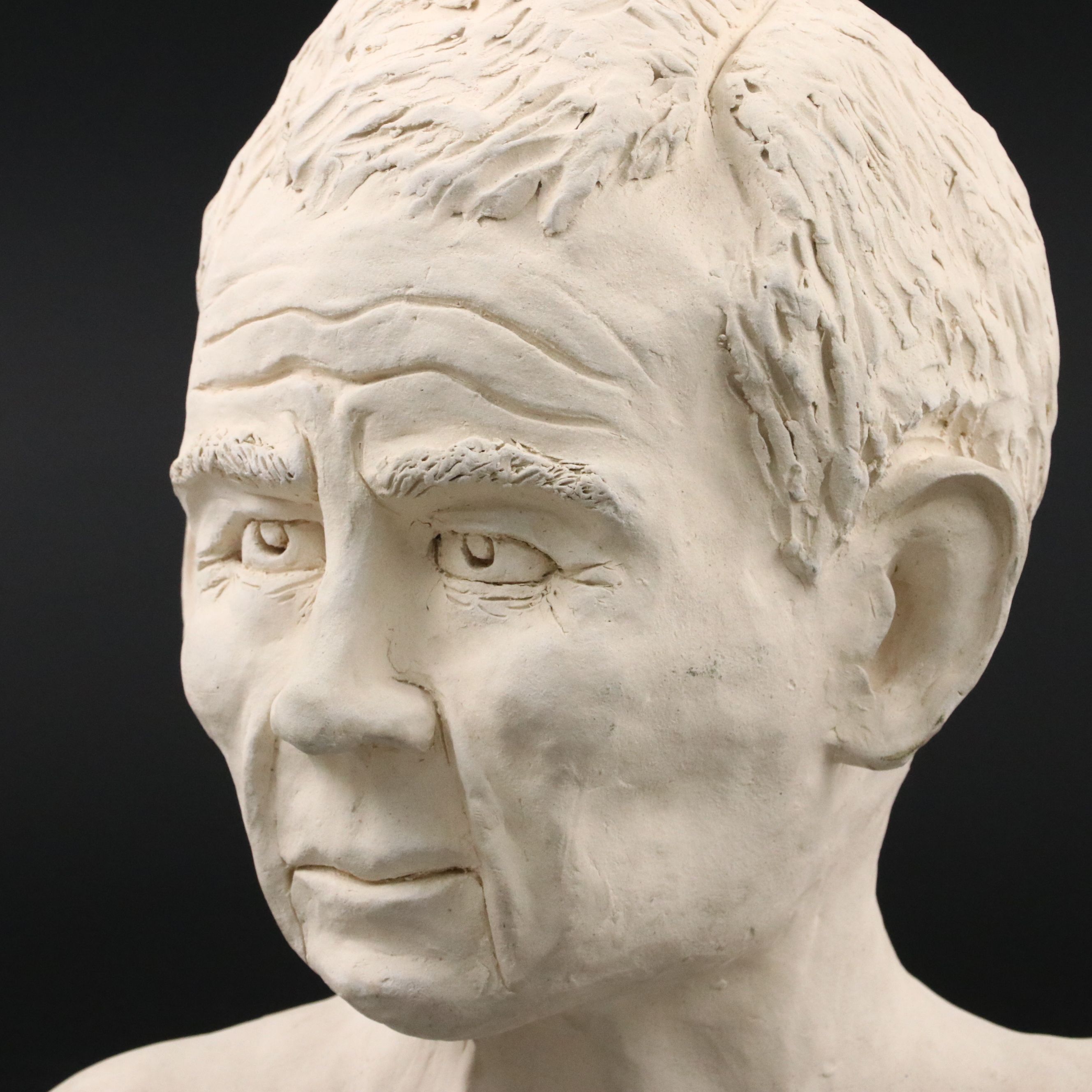 Hand-Sculpted Clay Quarter-Length Bust