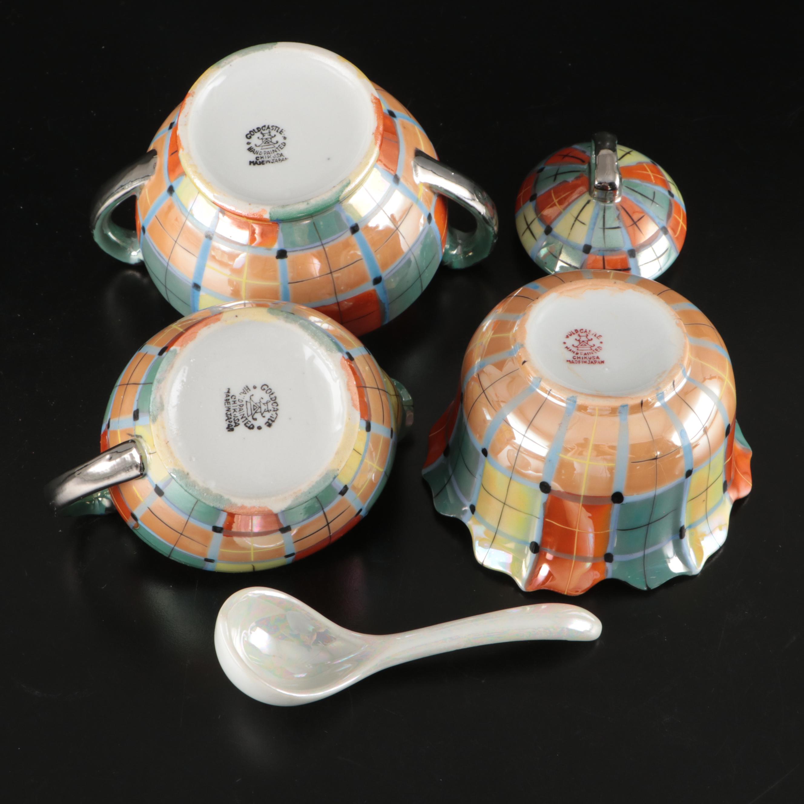 Mikasa "Just Flowers" and Chikusa "Gold Castle" Porcelain Teaware