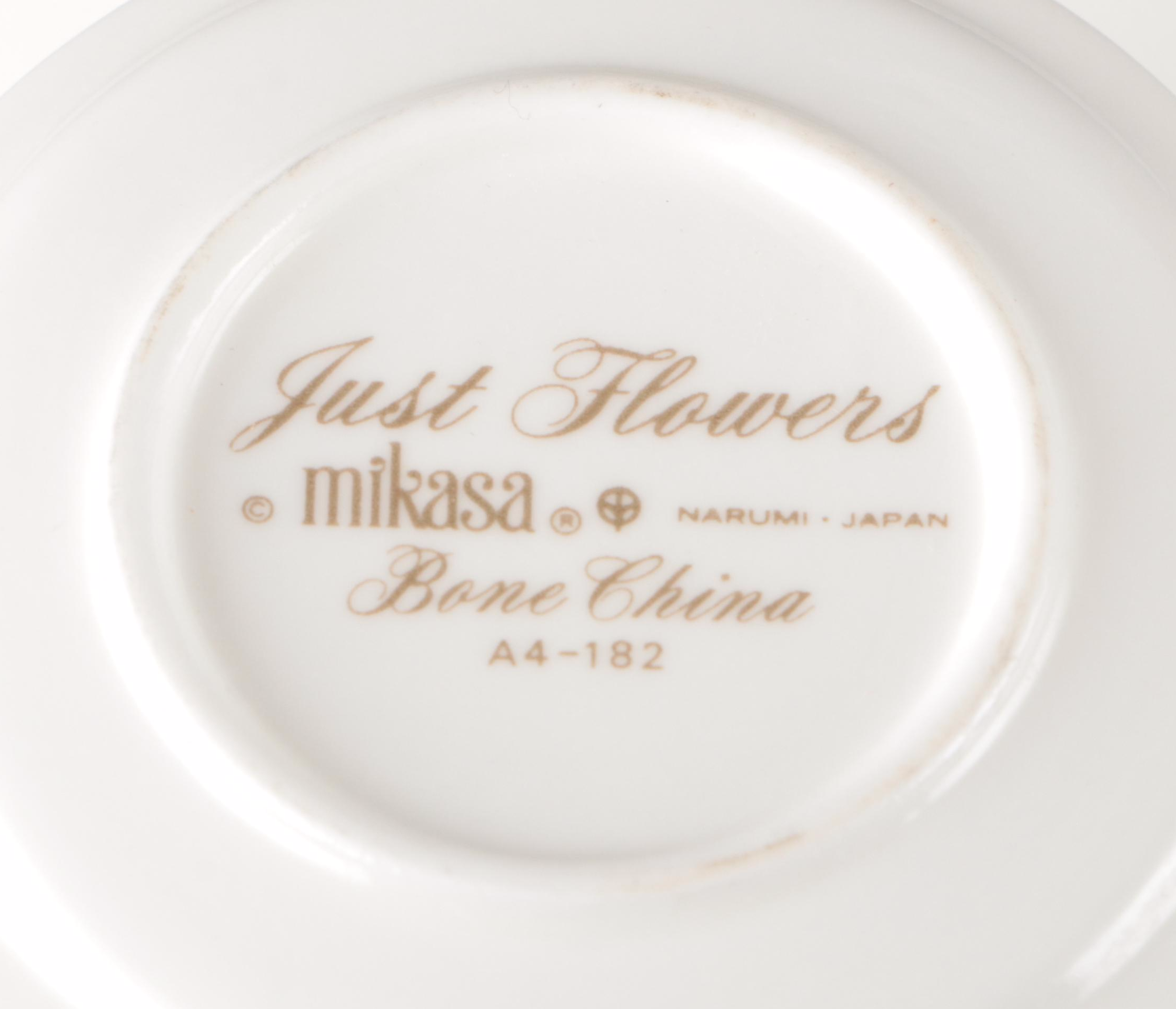 Mikasa "Just Flowers" and Chikusa "Gold Castle" Porcelain Teaware