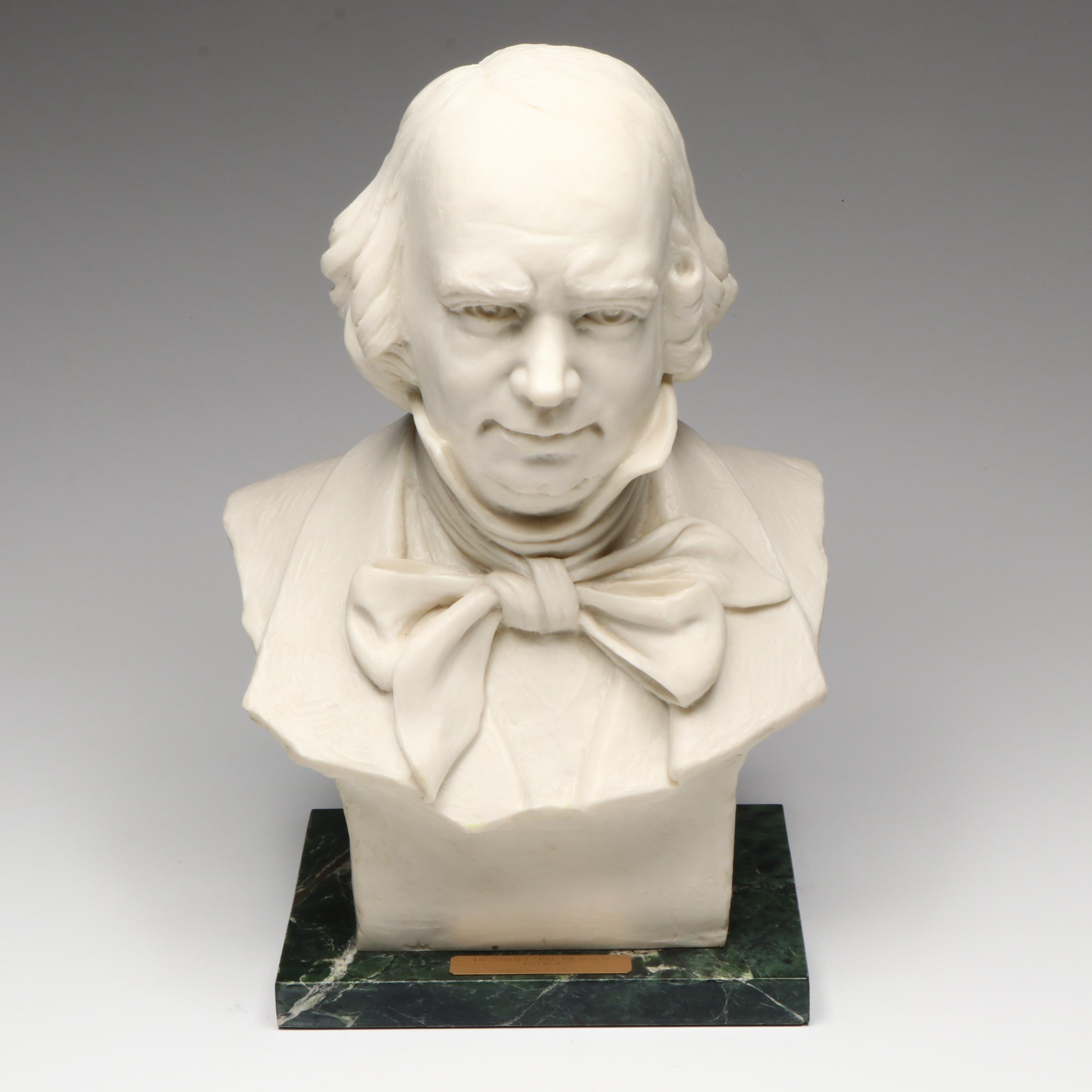 Karl Alfred Quilter Portrait Bust "Dr Willard Richards, " 1996