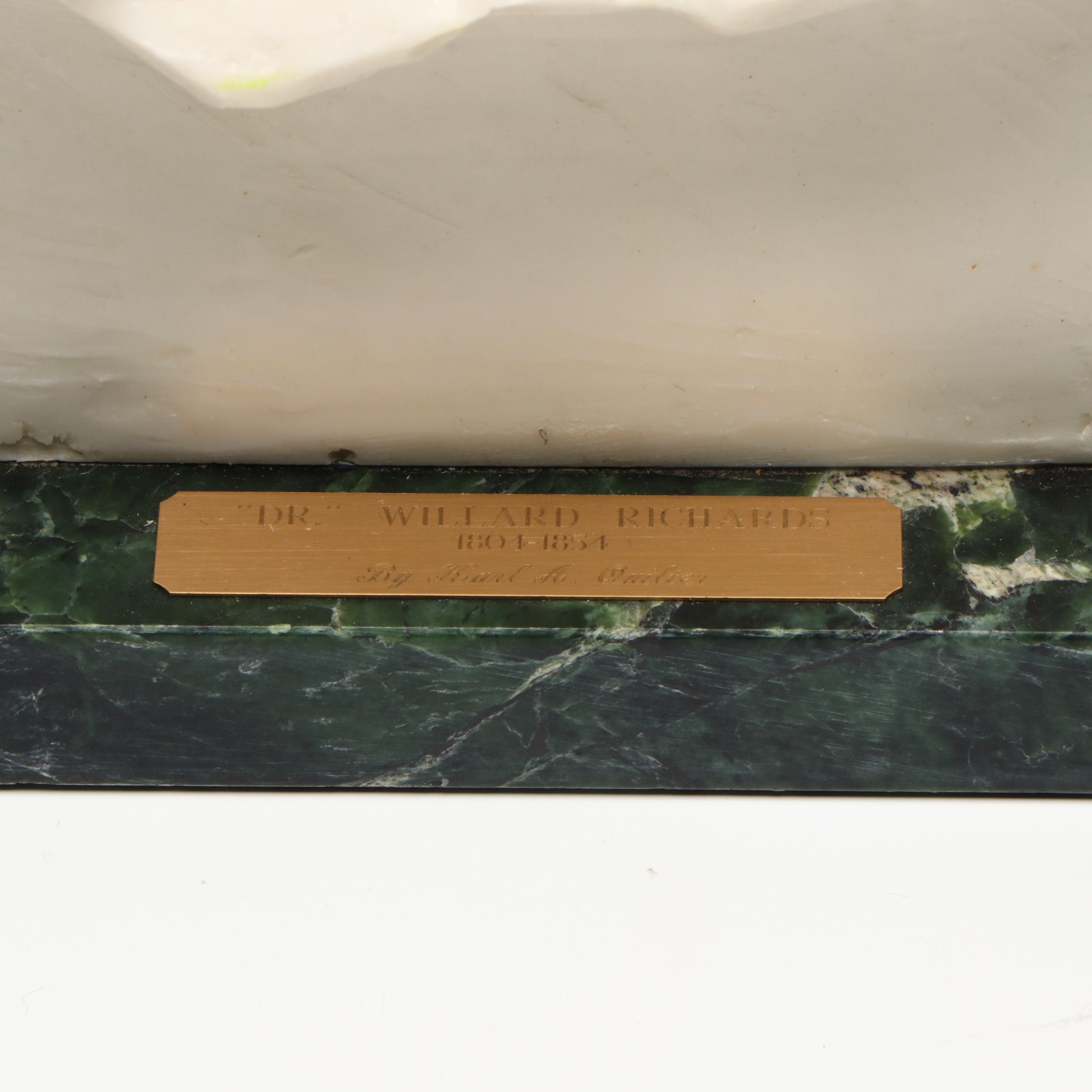 Karl Alfred Quilter Portrait Bust "Dr Willard Richards, " 1996