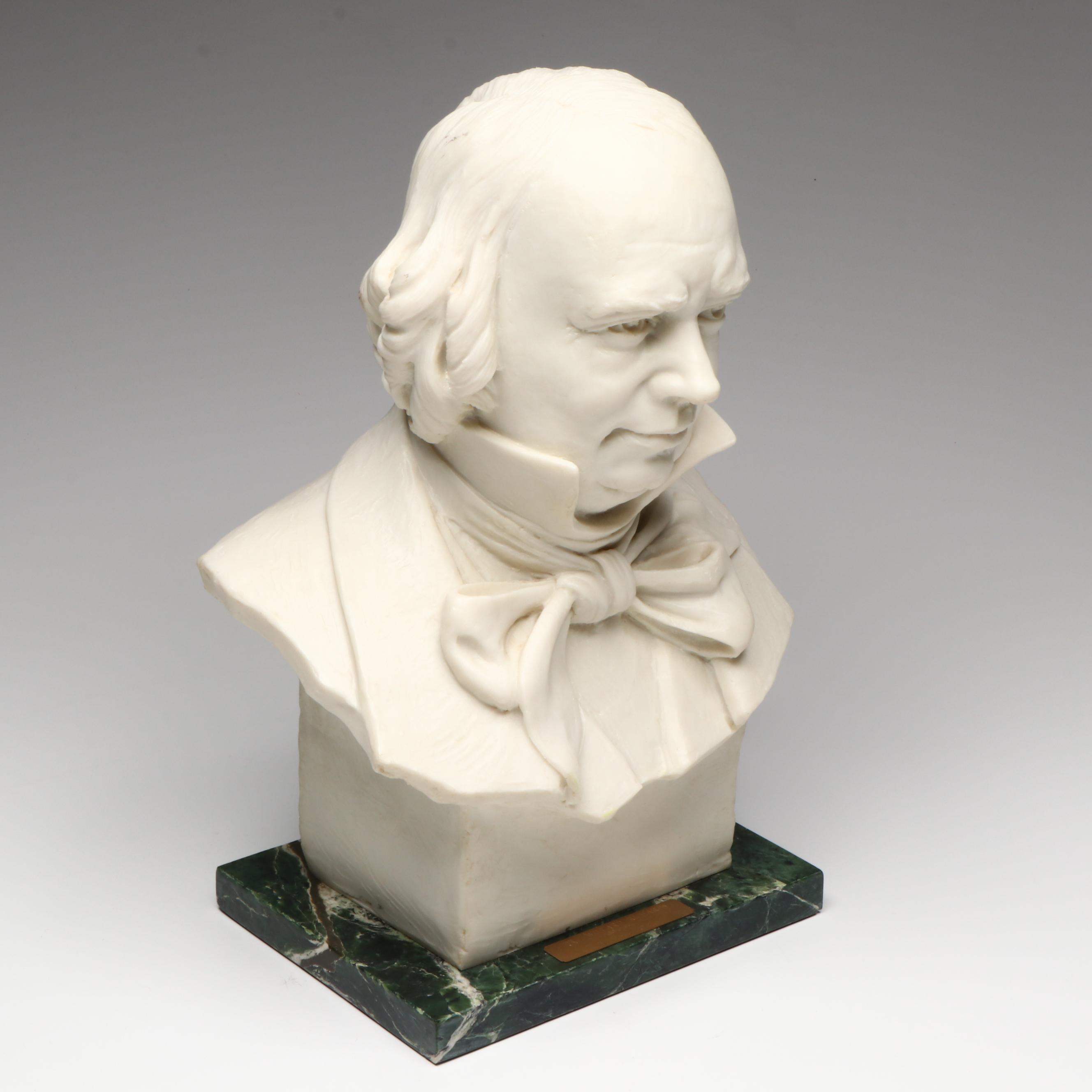 Karl Alfred Quilter Portrait Bust "Dr Willard Richards, " 1996