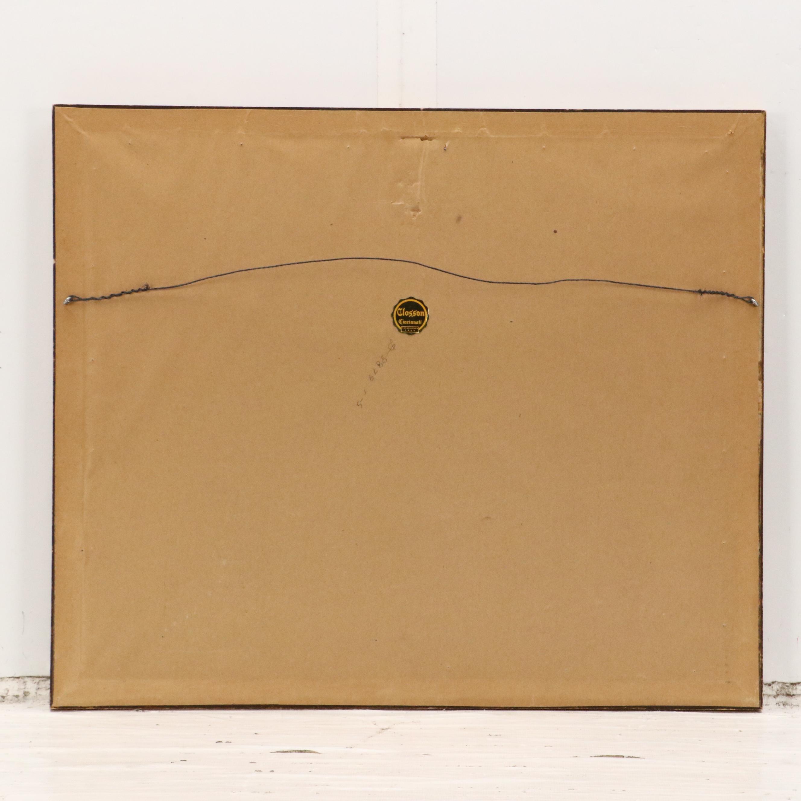 Anthony Loschiavo Watercolor Painting of Landscape with Church, 1991