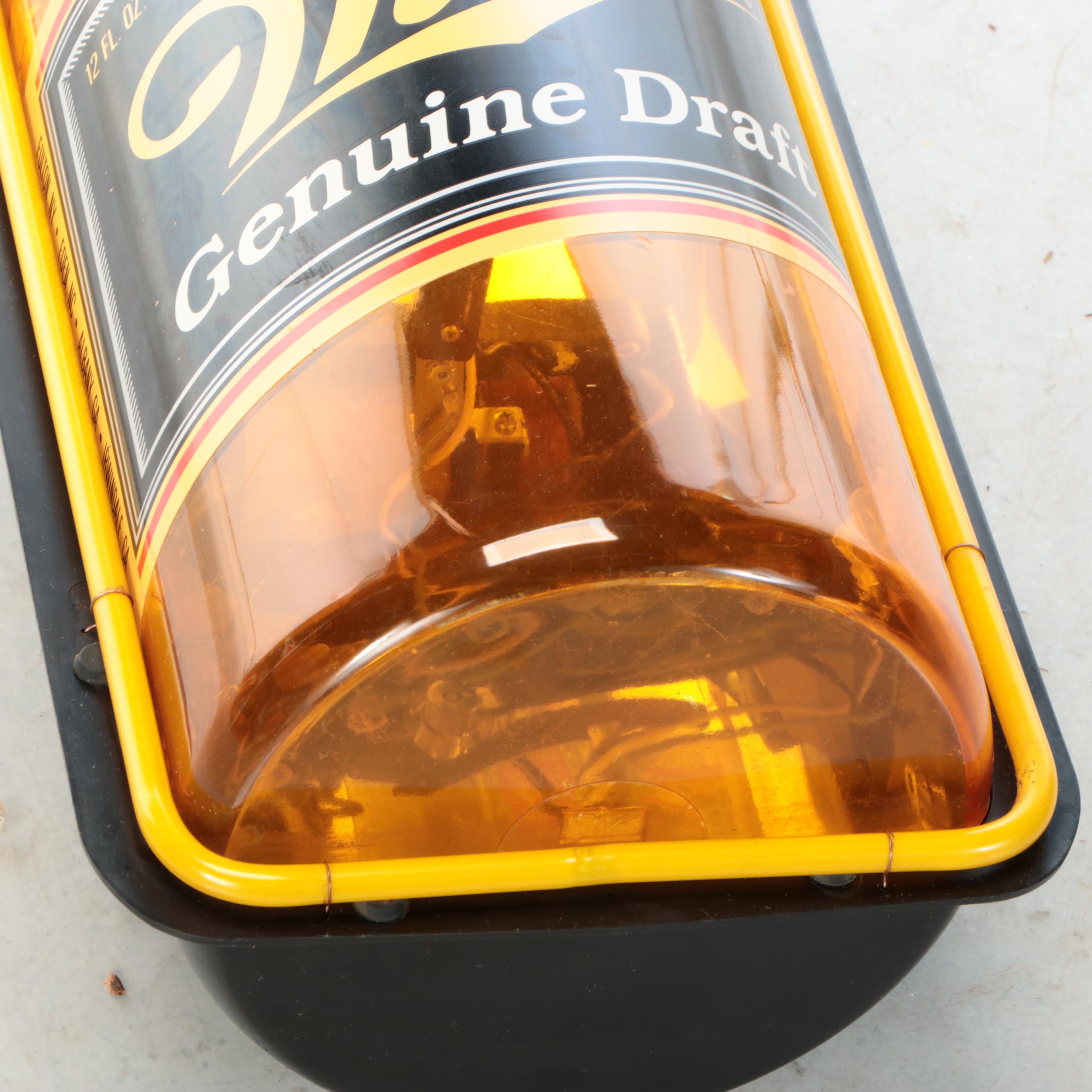 Miller Beer Neon Light-Up Advertising Sign