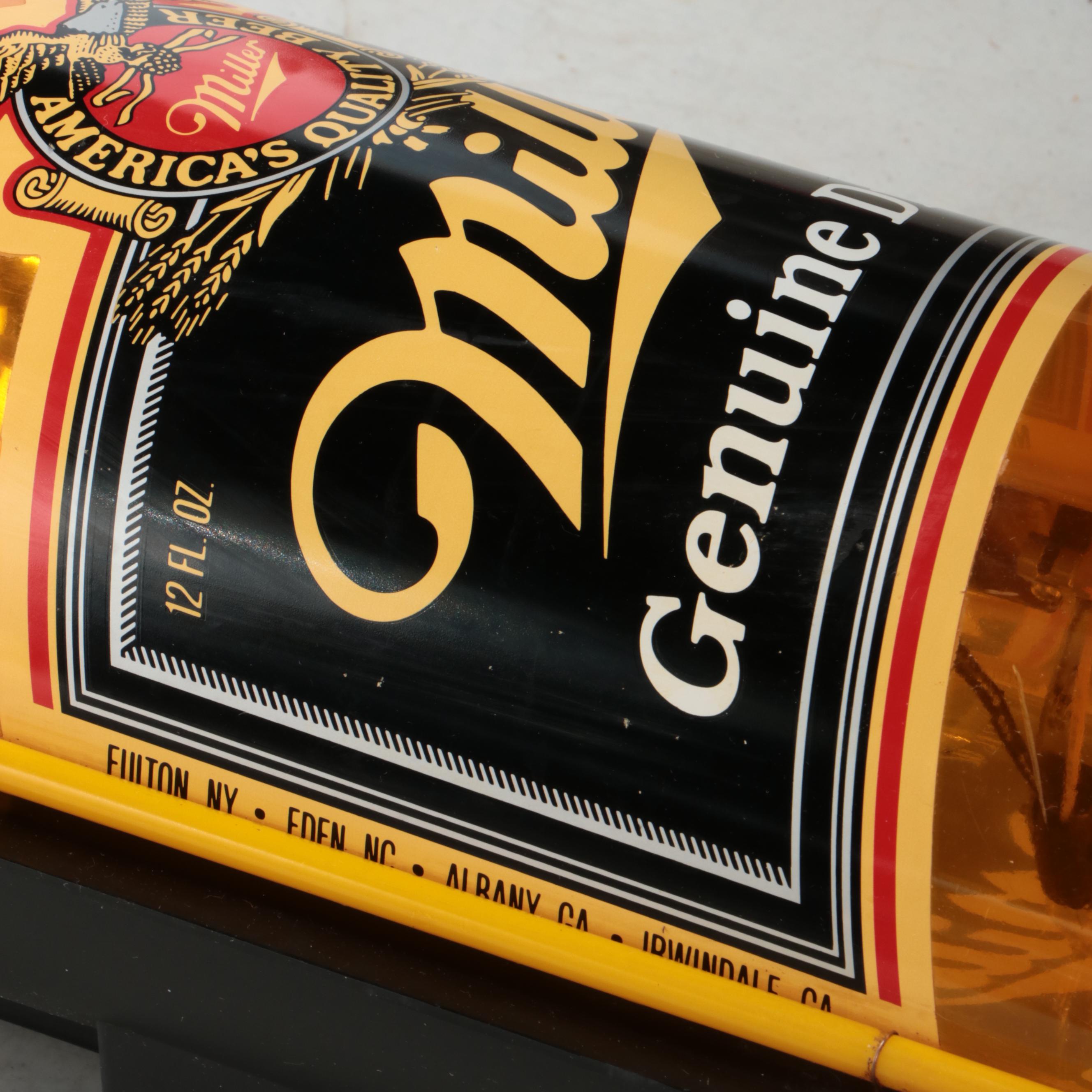 Miller Beer Neon Light-Up Advertising Sign