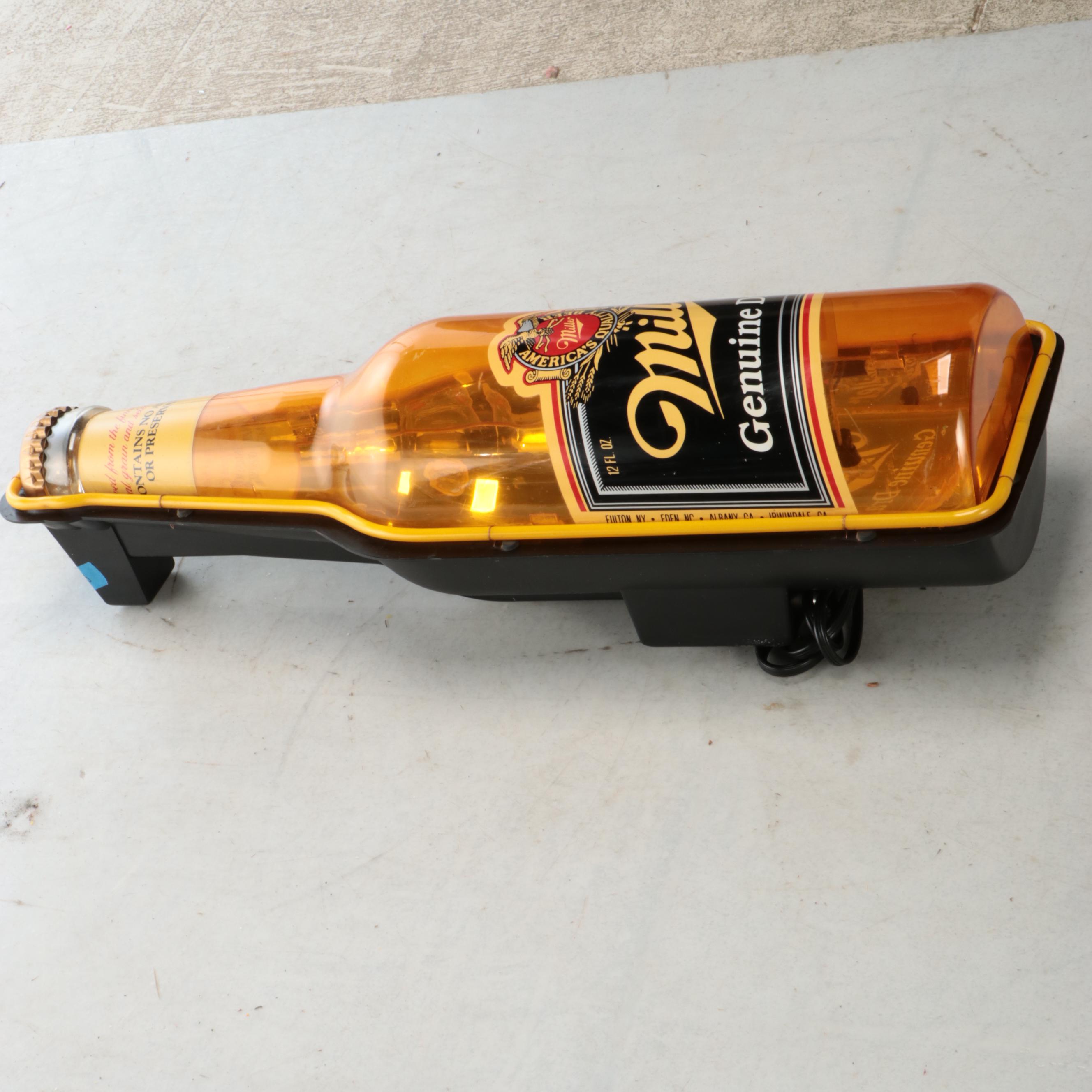 Miller Beer Neon Light-Up Advertising Sign