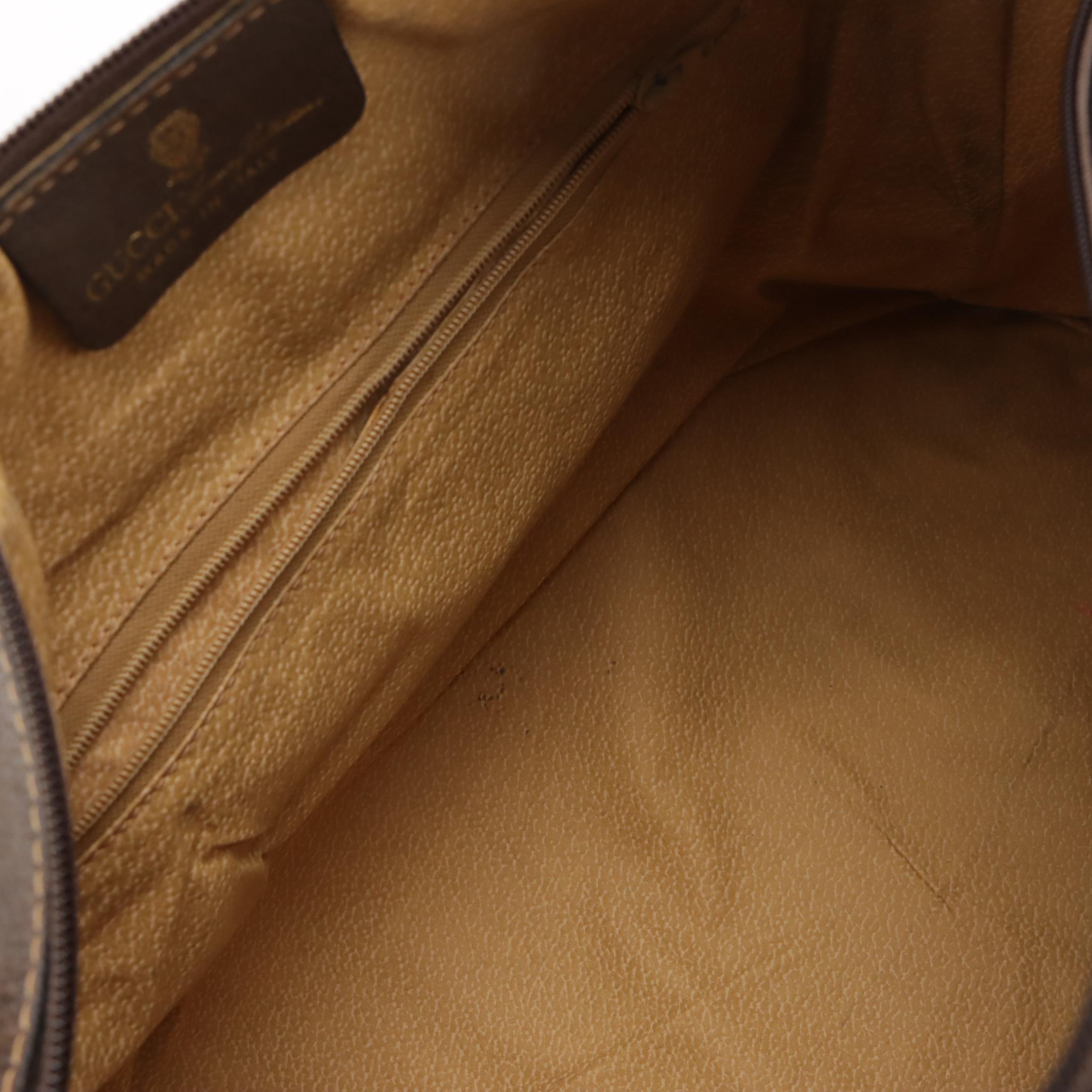 Gucci Accessory Collection GG Supreme Canvas, Web Stripe & Leather Boston Bag