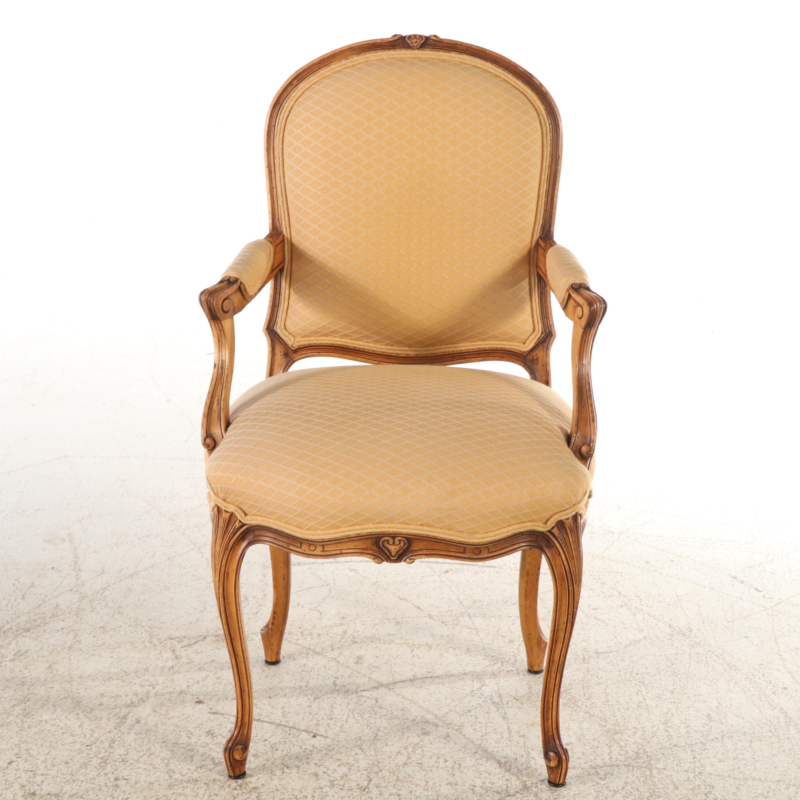 Louis XV Style Upholstered Fauteuil